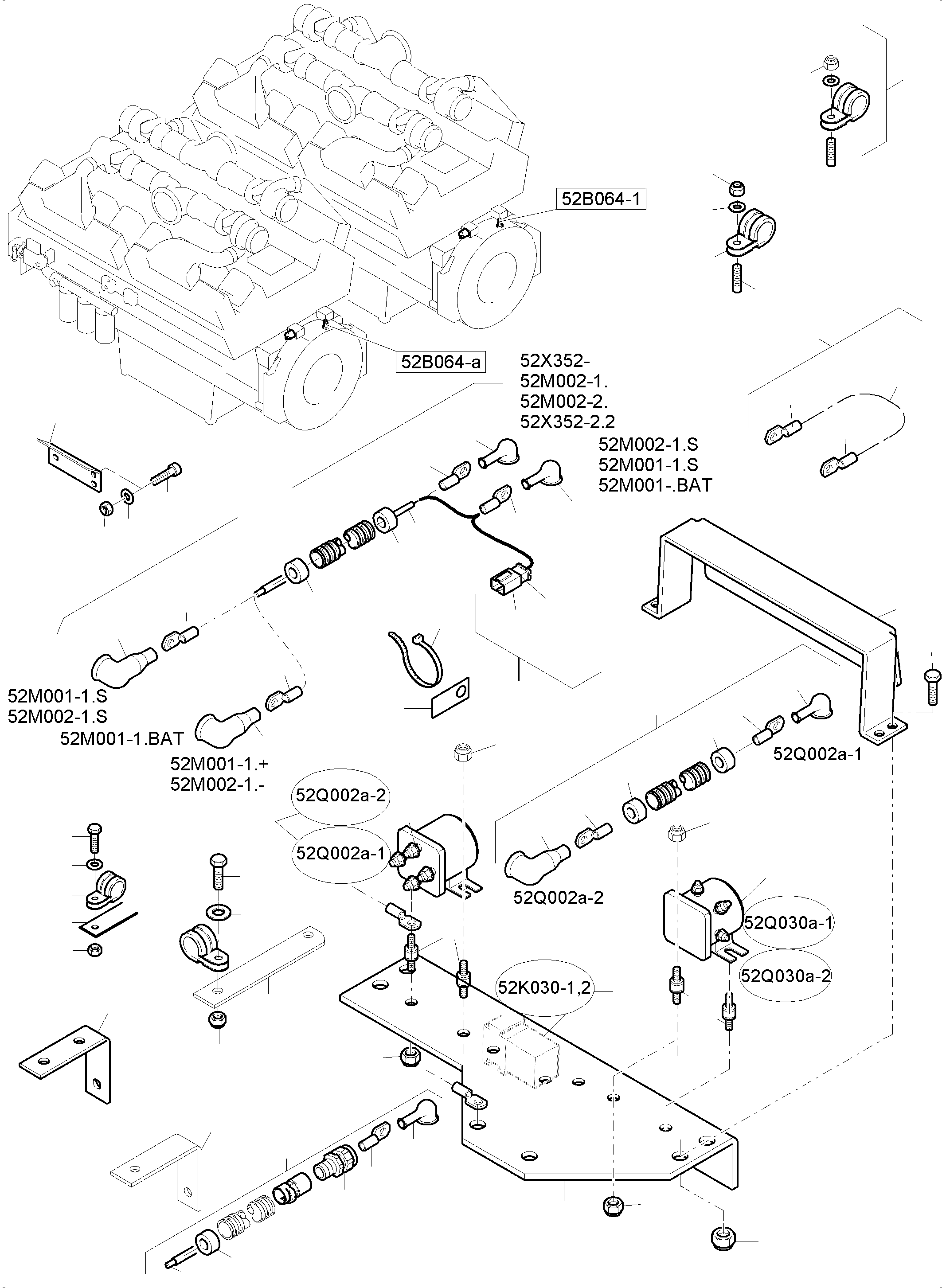 Harness engine control 1 980 010 40 KOMATSU