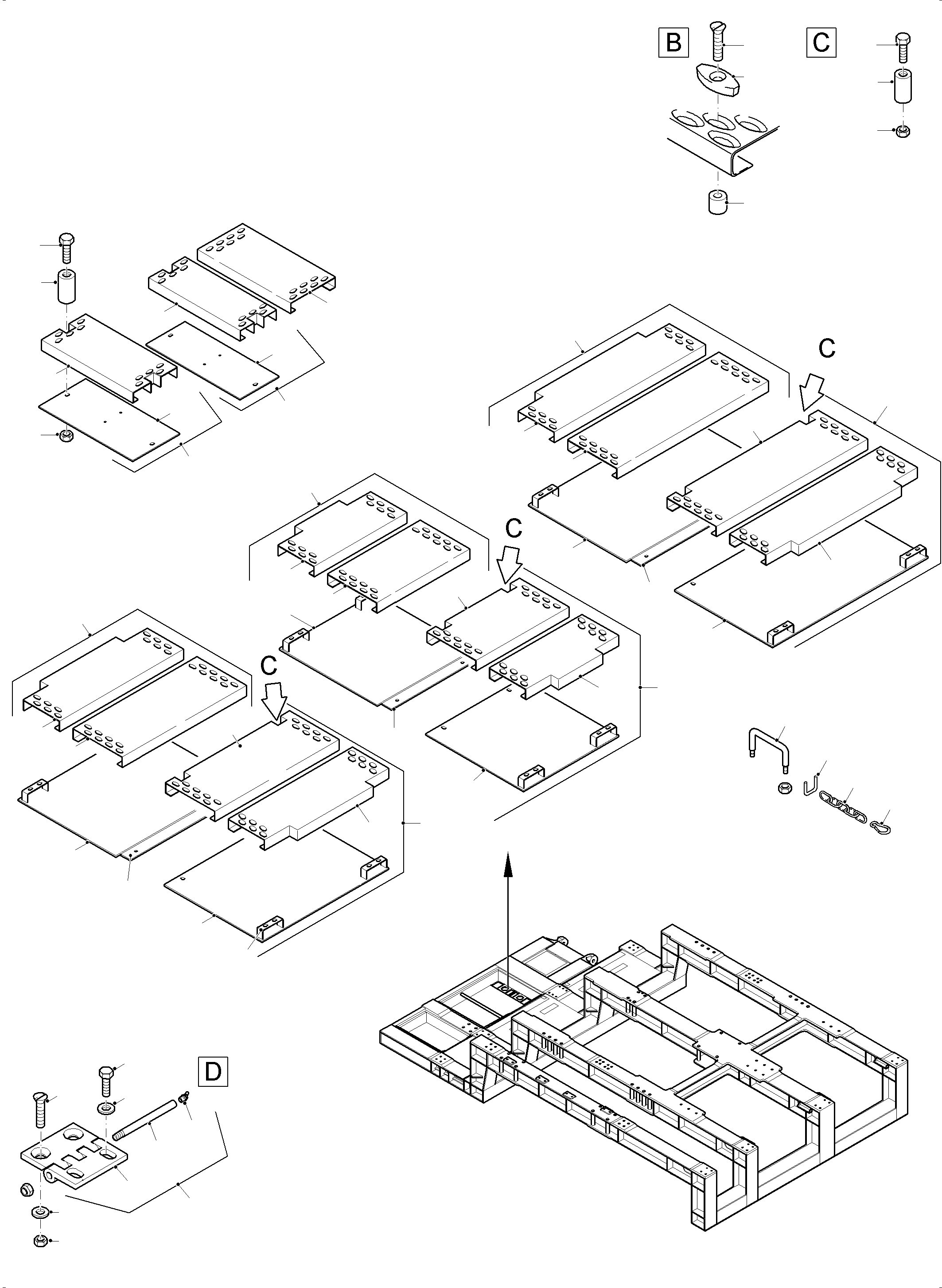 Base board 988 348 40 KOMATSU