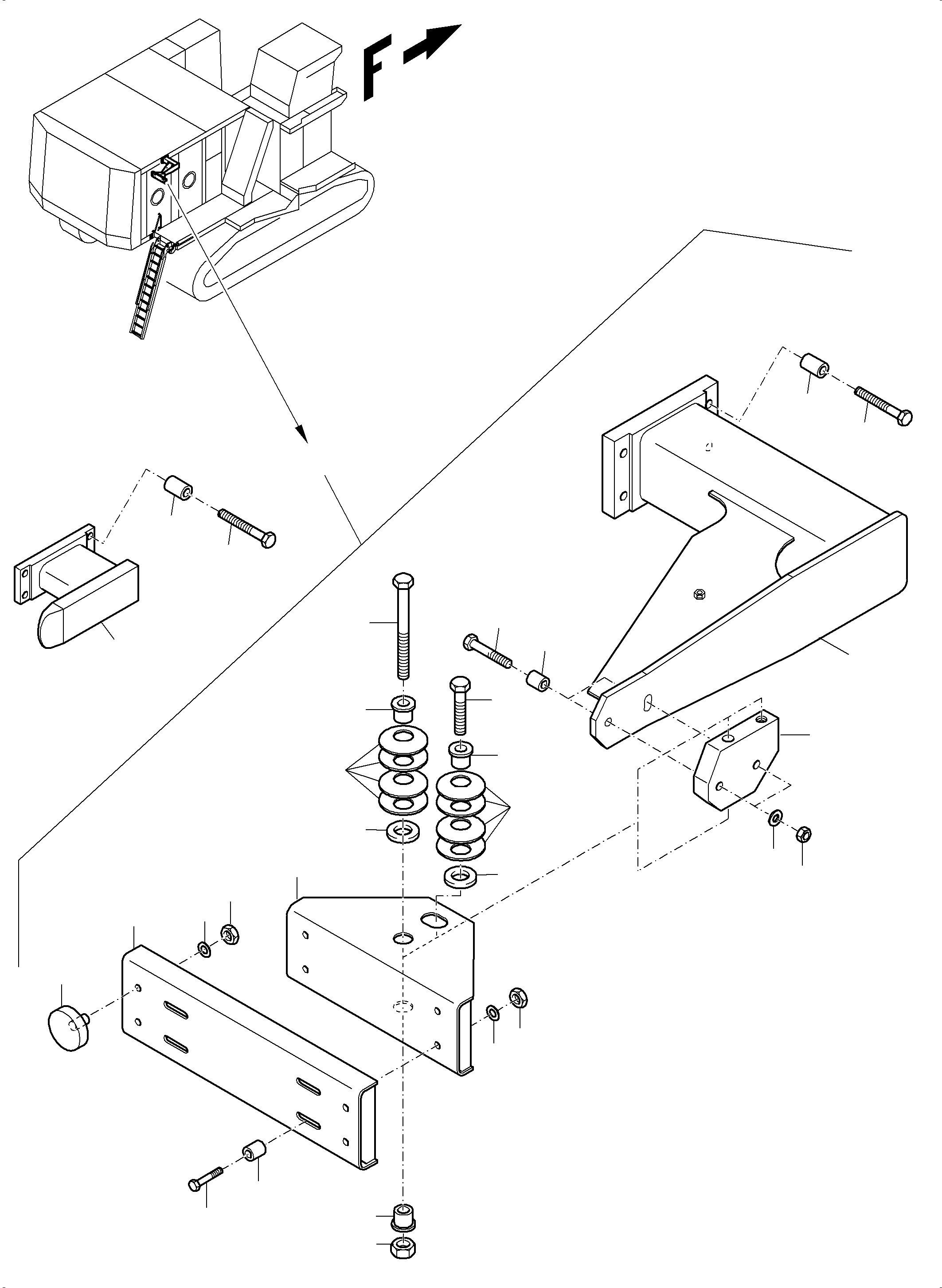 Ladder stopper assy. 987 052 40 KOMATSU