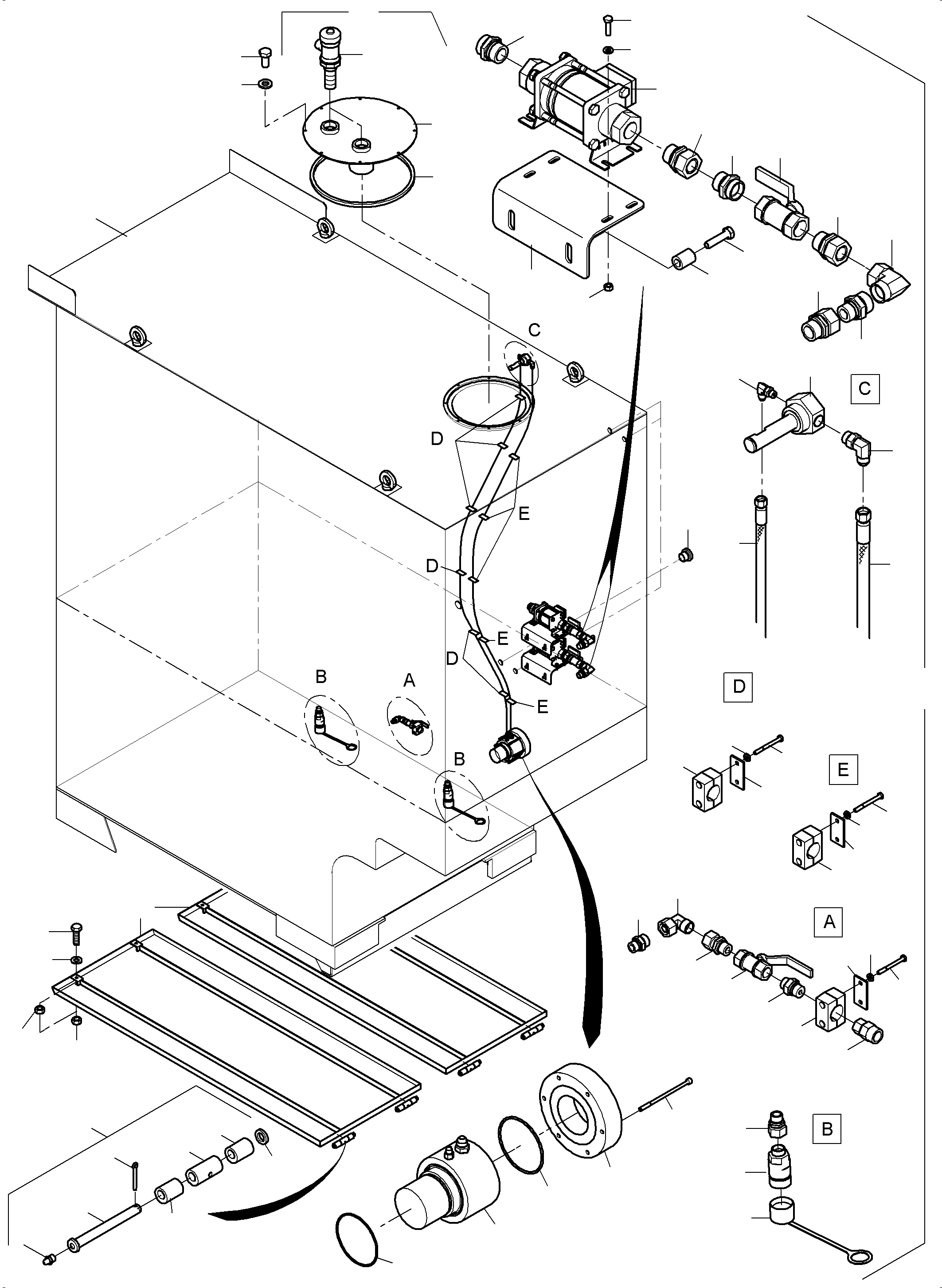 Топливный бак 987 002 40 KOMATSU