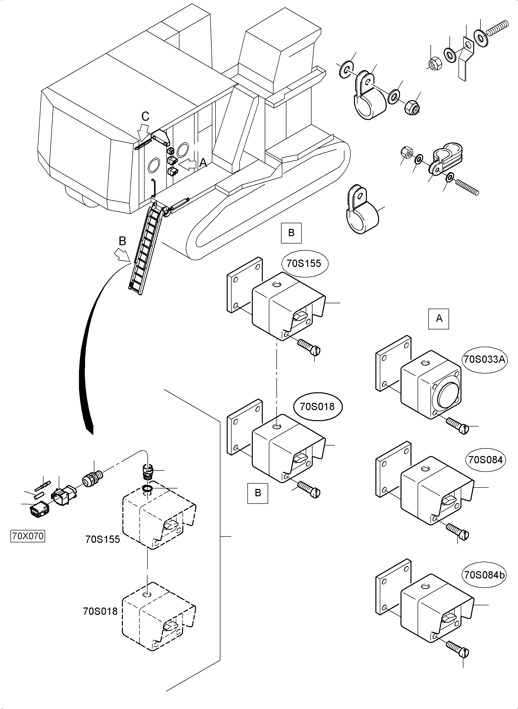 Hexagon nut m10 333 259 99 KOMATSU