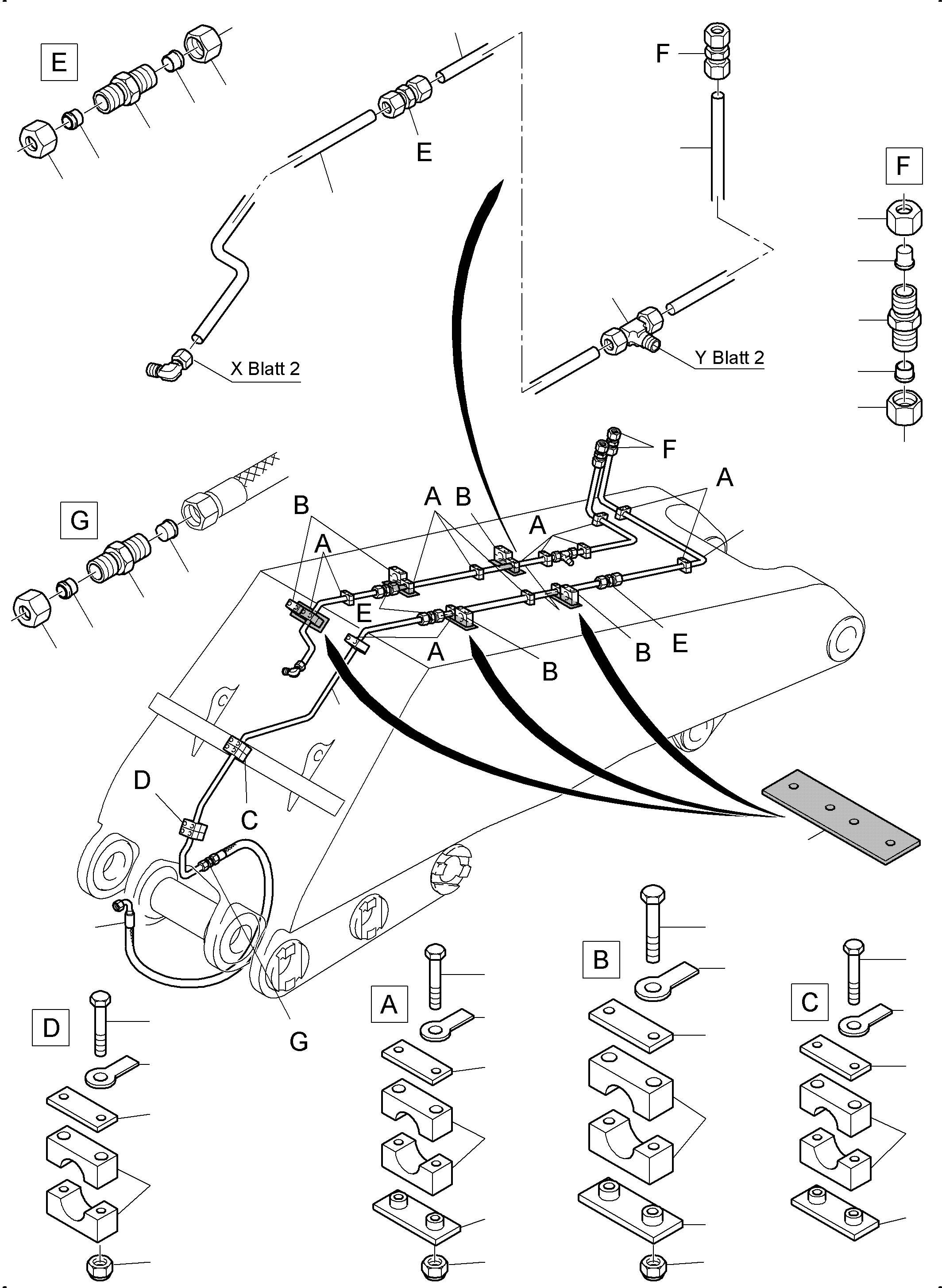Труба в сборе ø 25 993 446 40 KOMATSU
