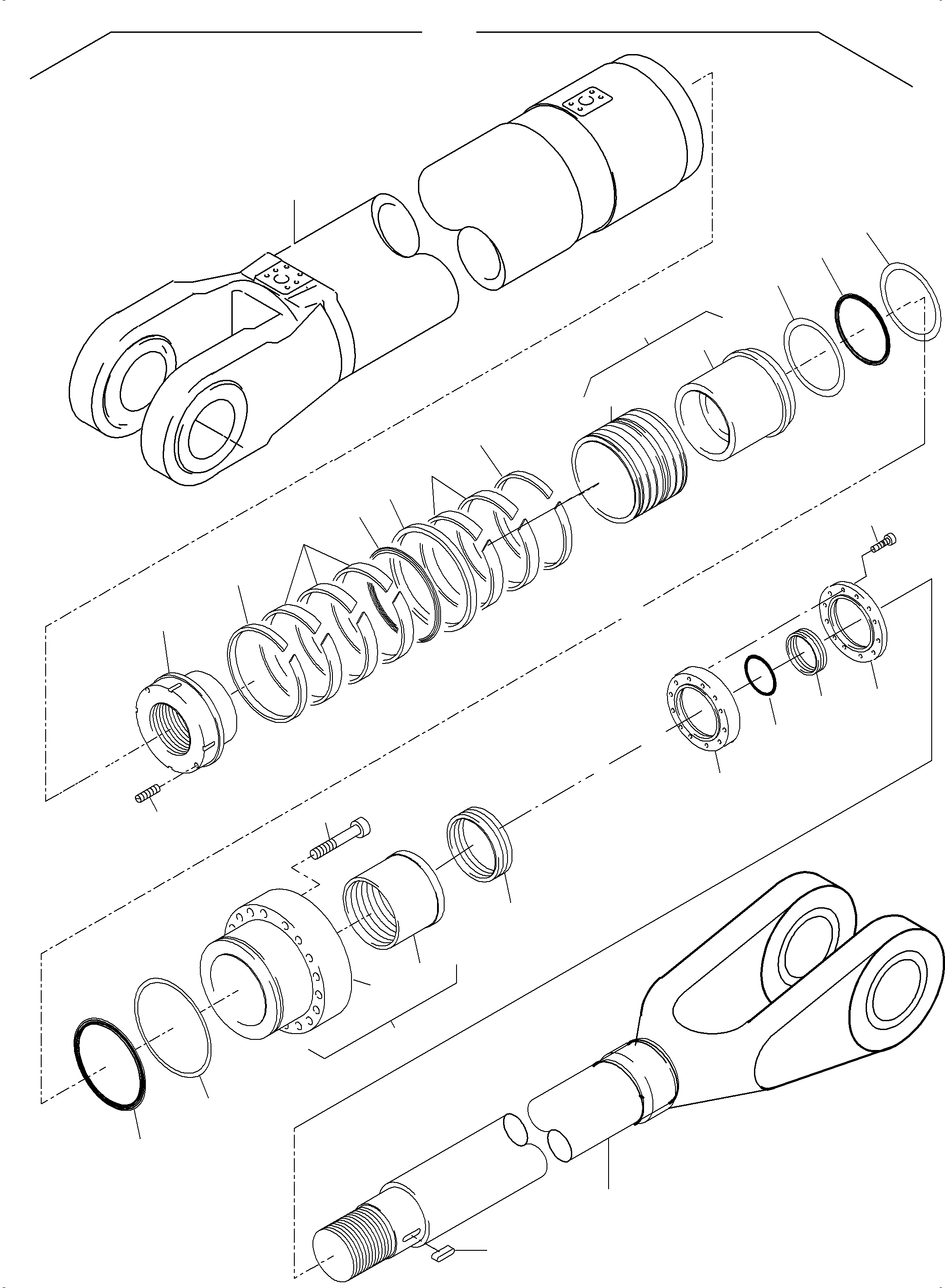 Hydraulic cylinder TT 990 199 40 KOMATSU