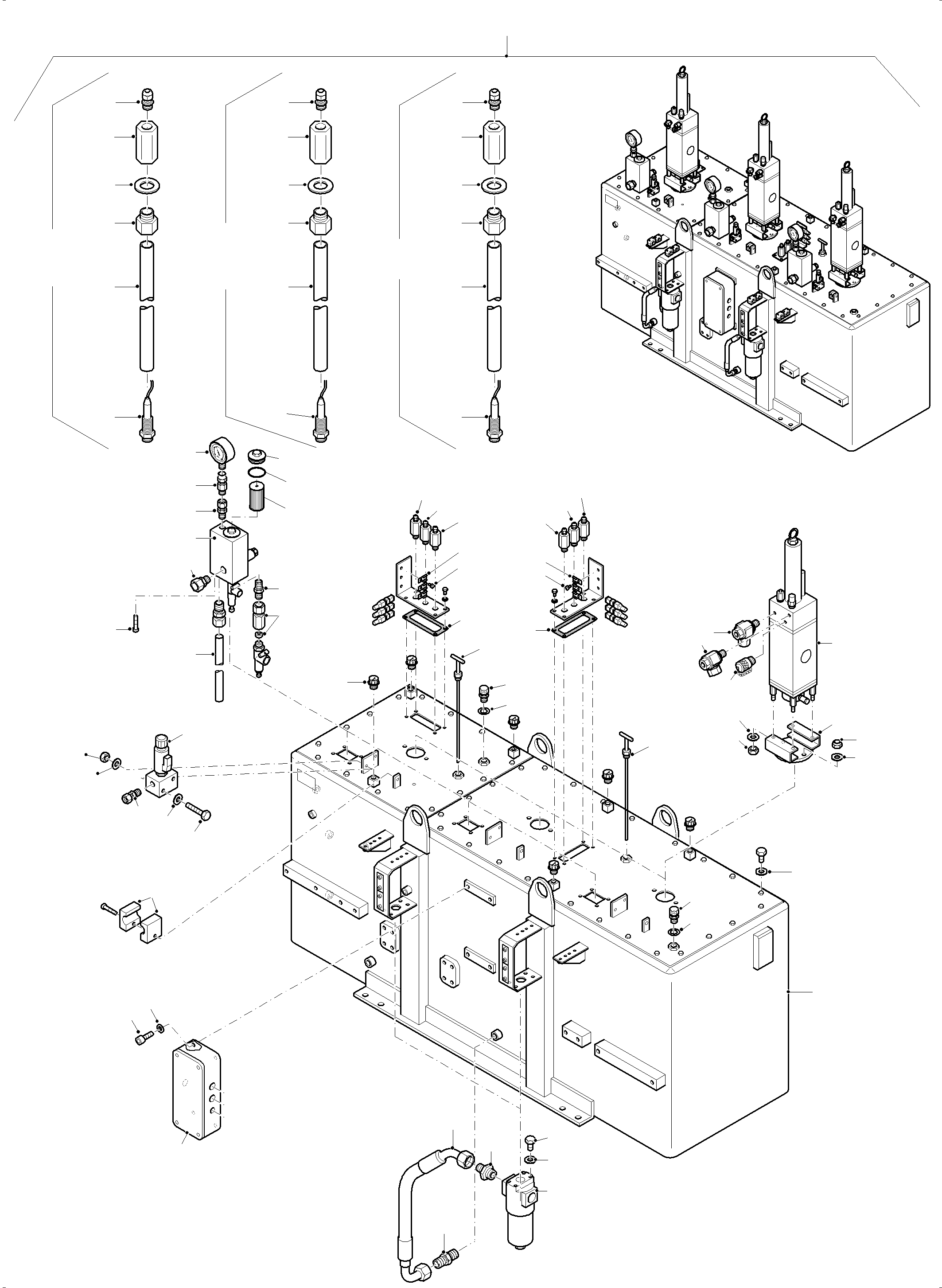 Pump station assy. 999 193 40 KOMATSU
