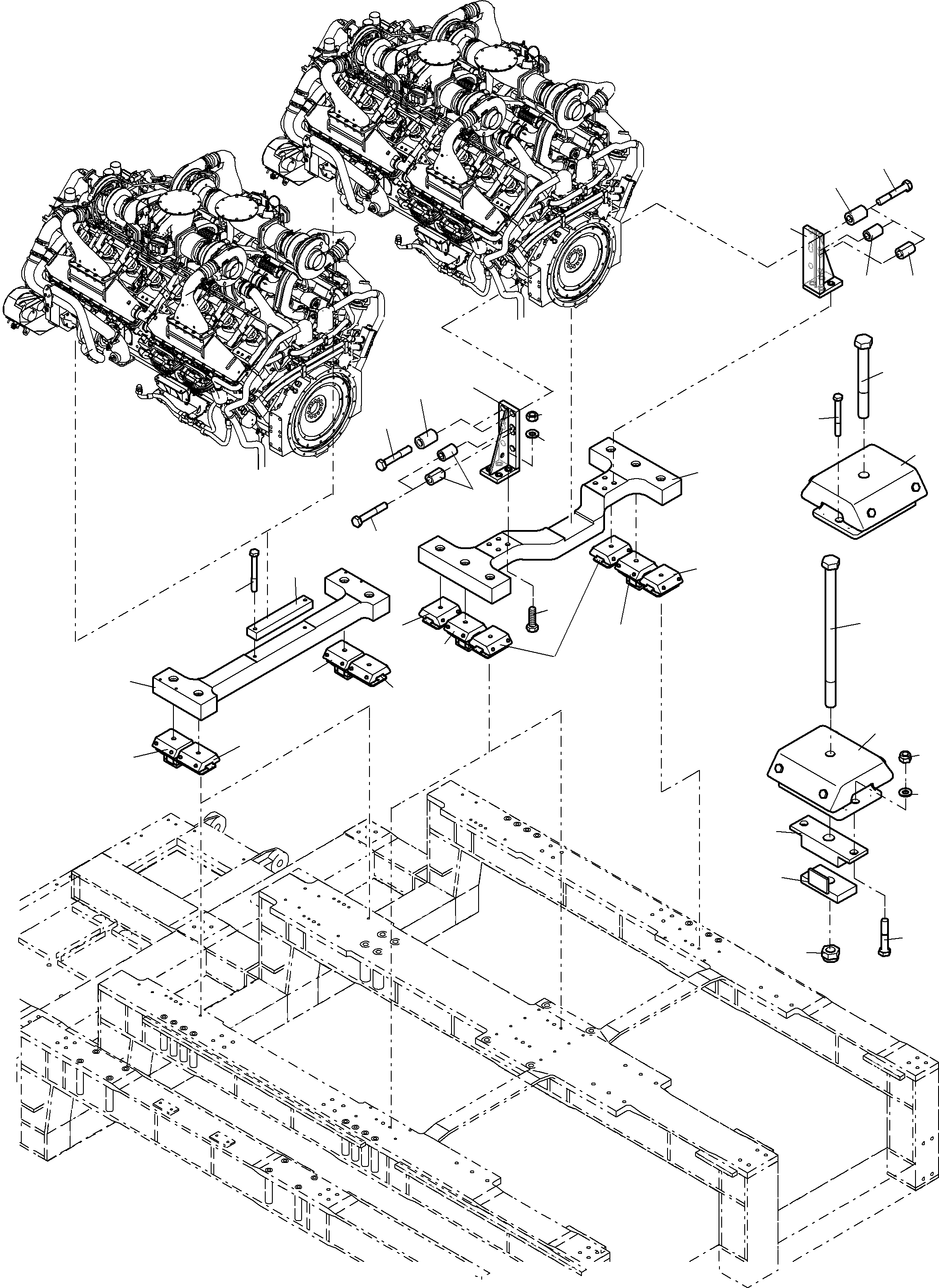 Engine suspension 998 353 40 KOMATSU