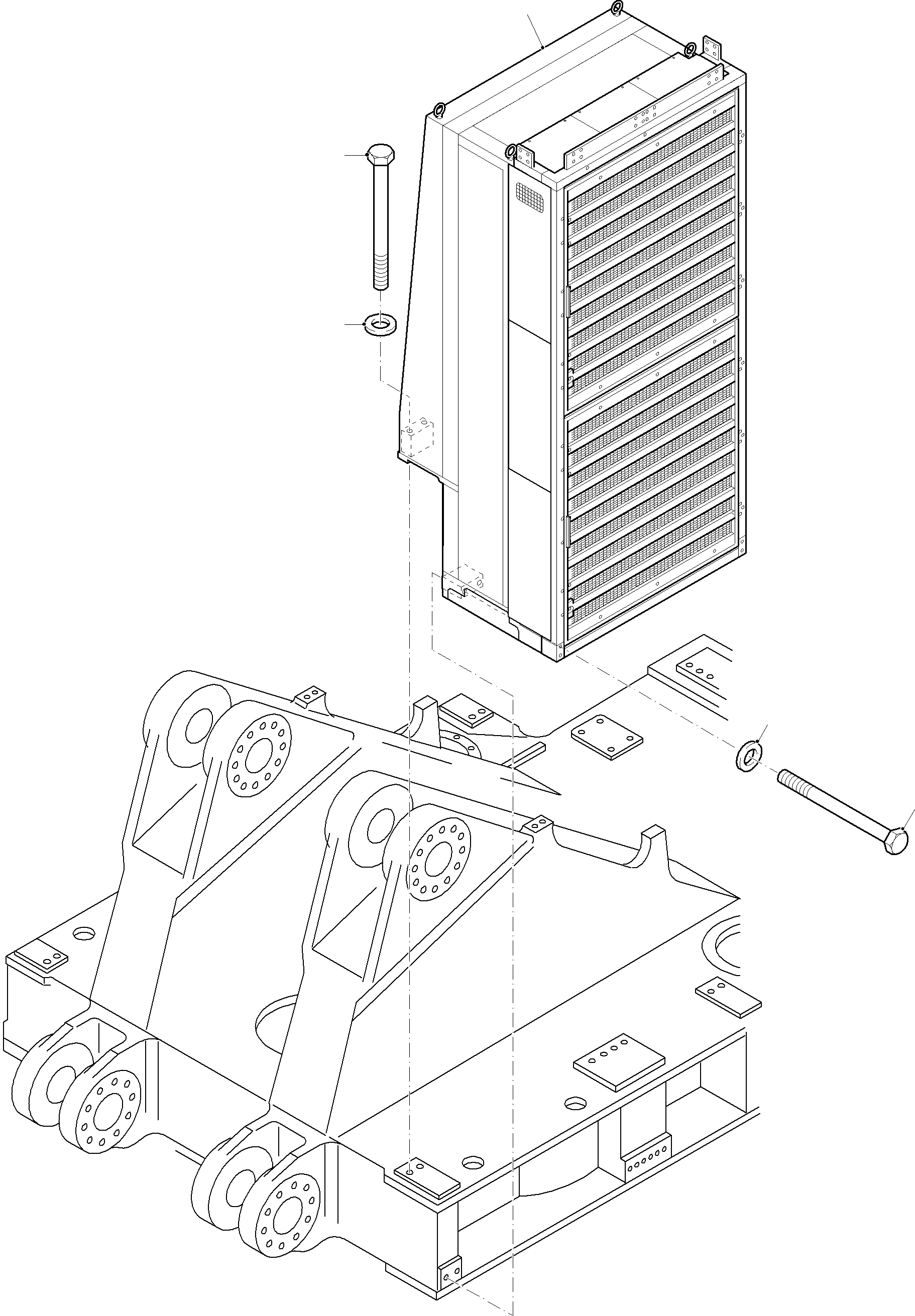 Oil cooler assy. 101 001 42 KOMATSU