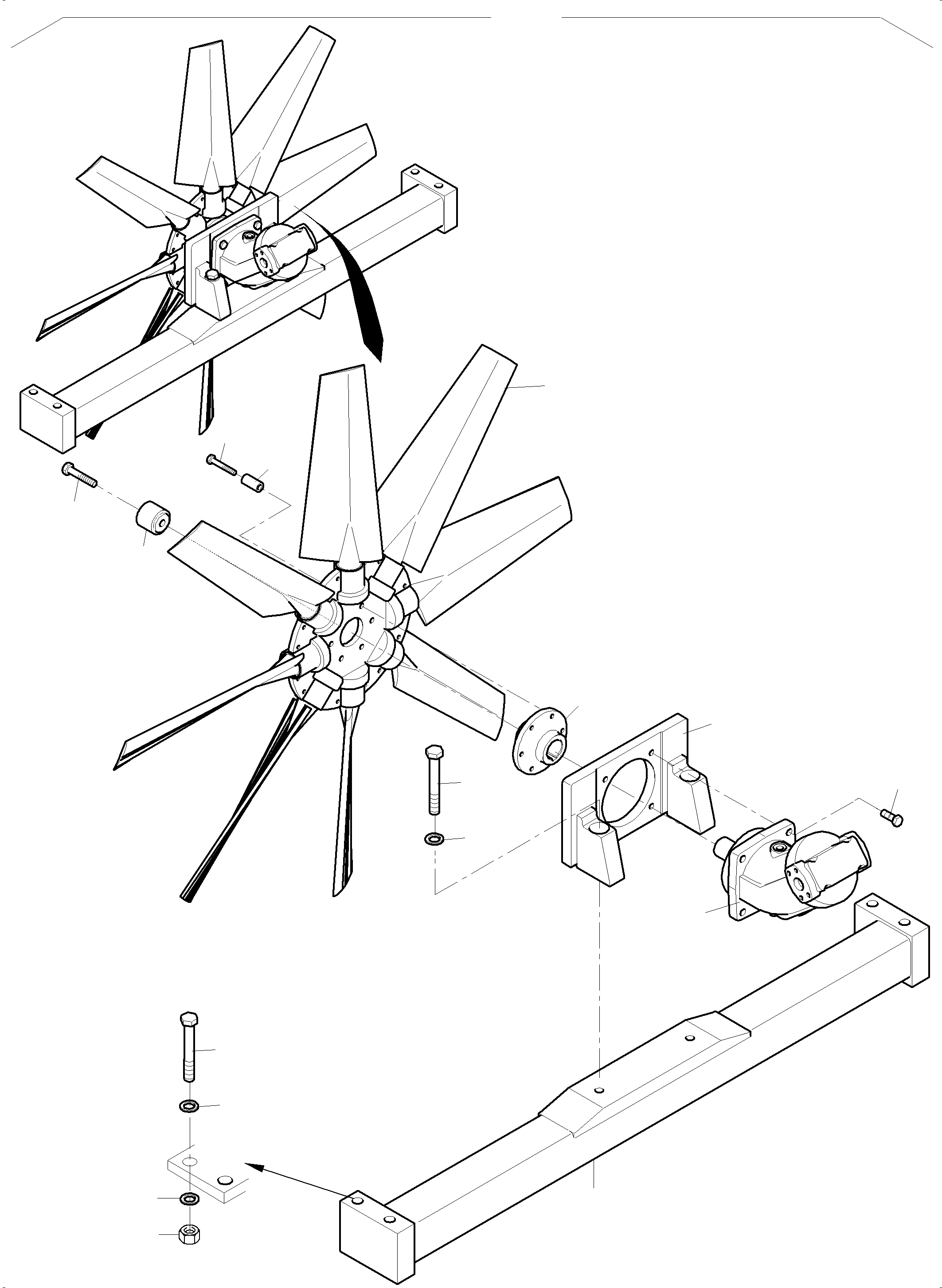 Fan drive assy. 101 008 42 KOMATSU