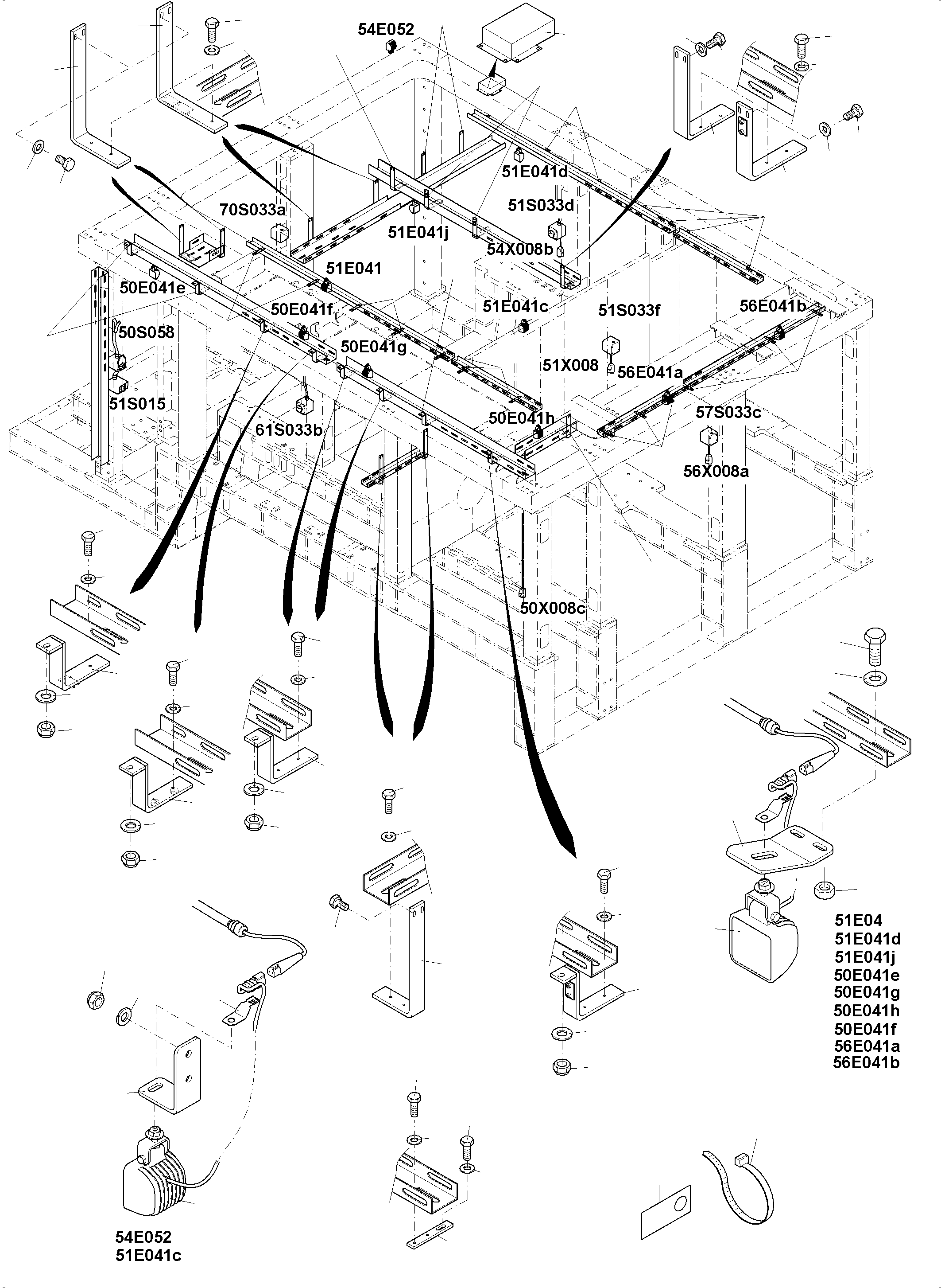 Harness roof frame 100 044 42 KOMATSU