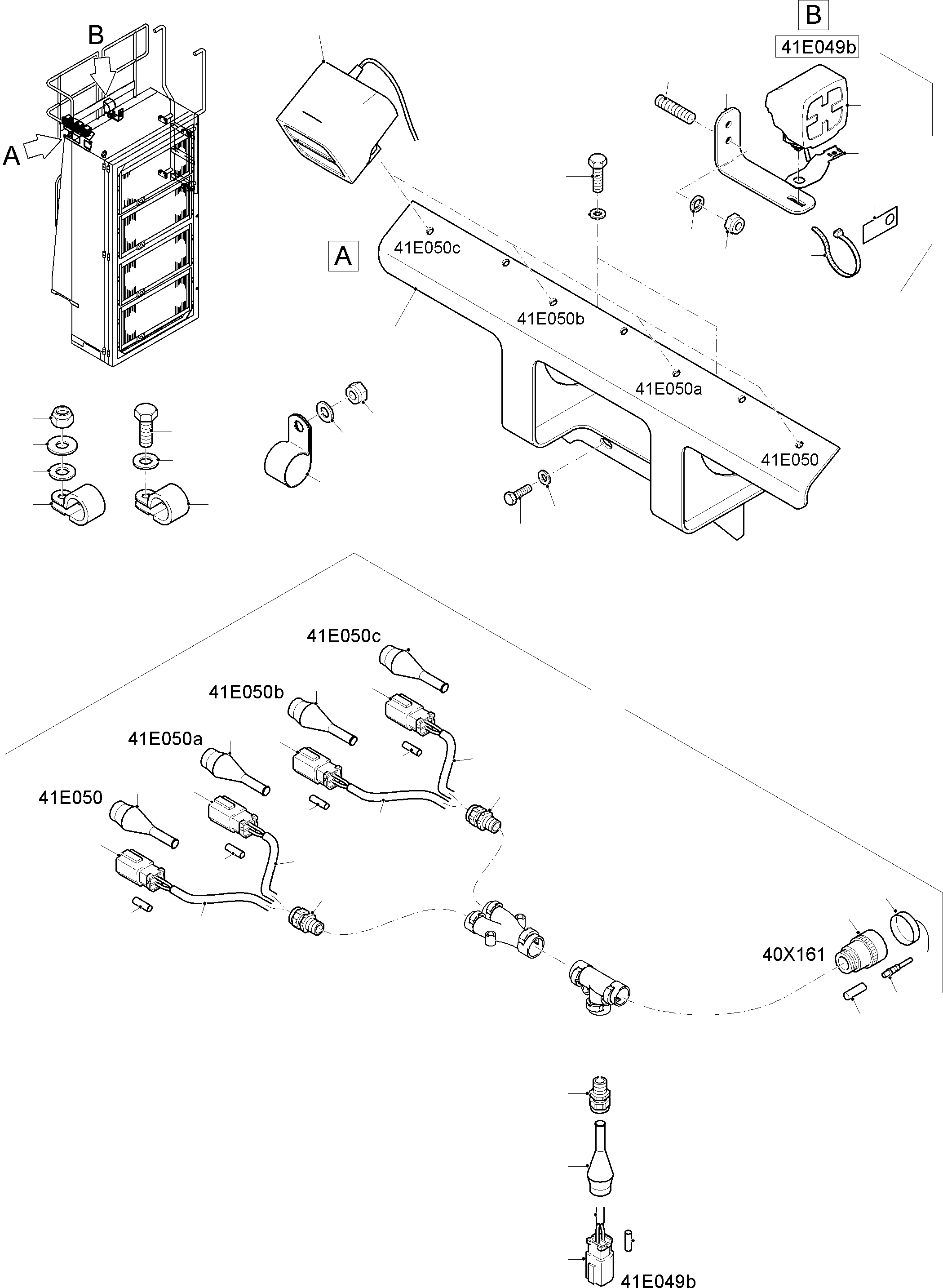 Harness -  lighting equipment-oil cooler 100 627 42 KOMATSU