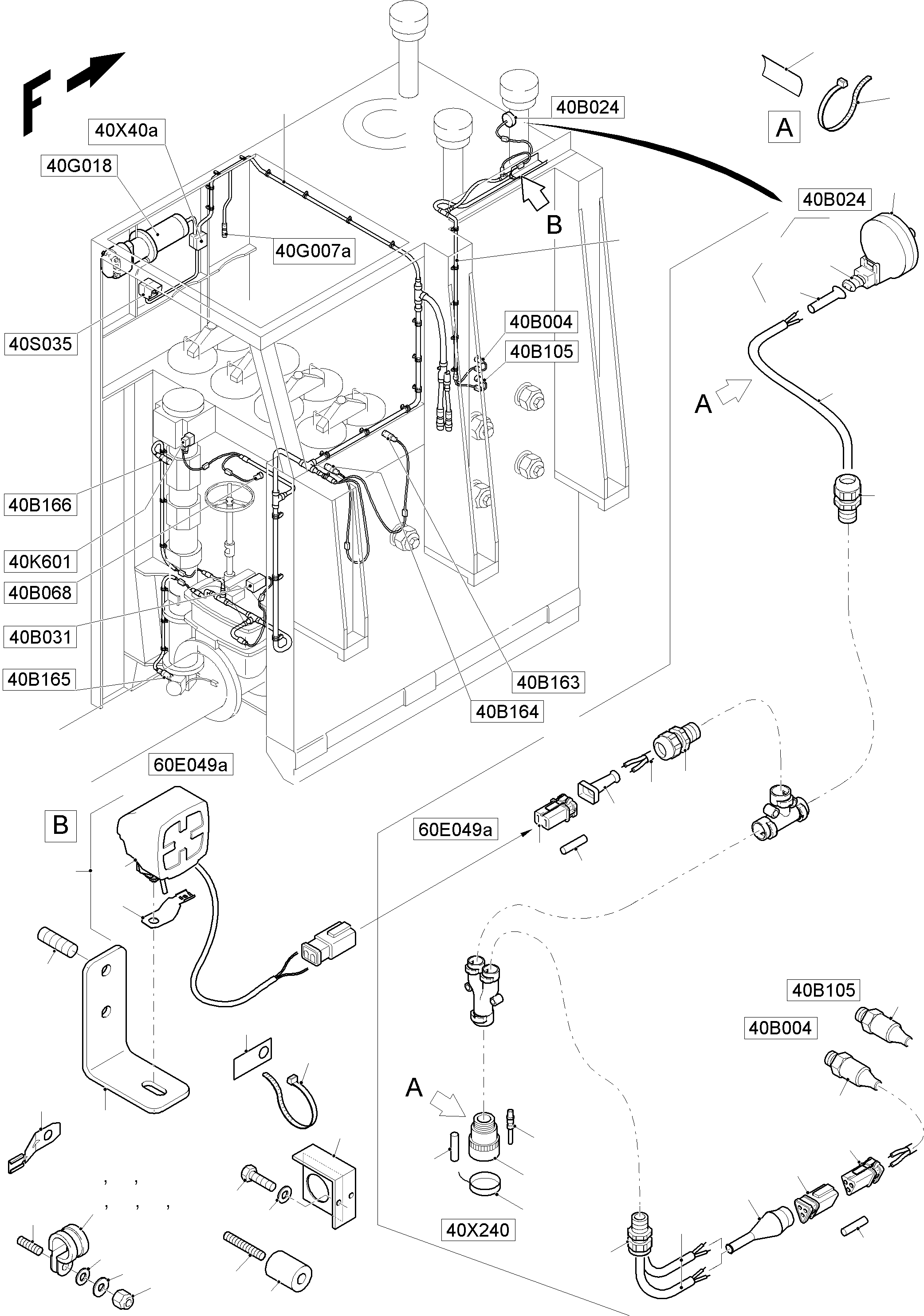 Harness-Hydraulic tank 2 100 620 42 KOMATSU