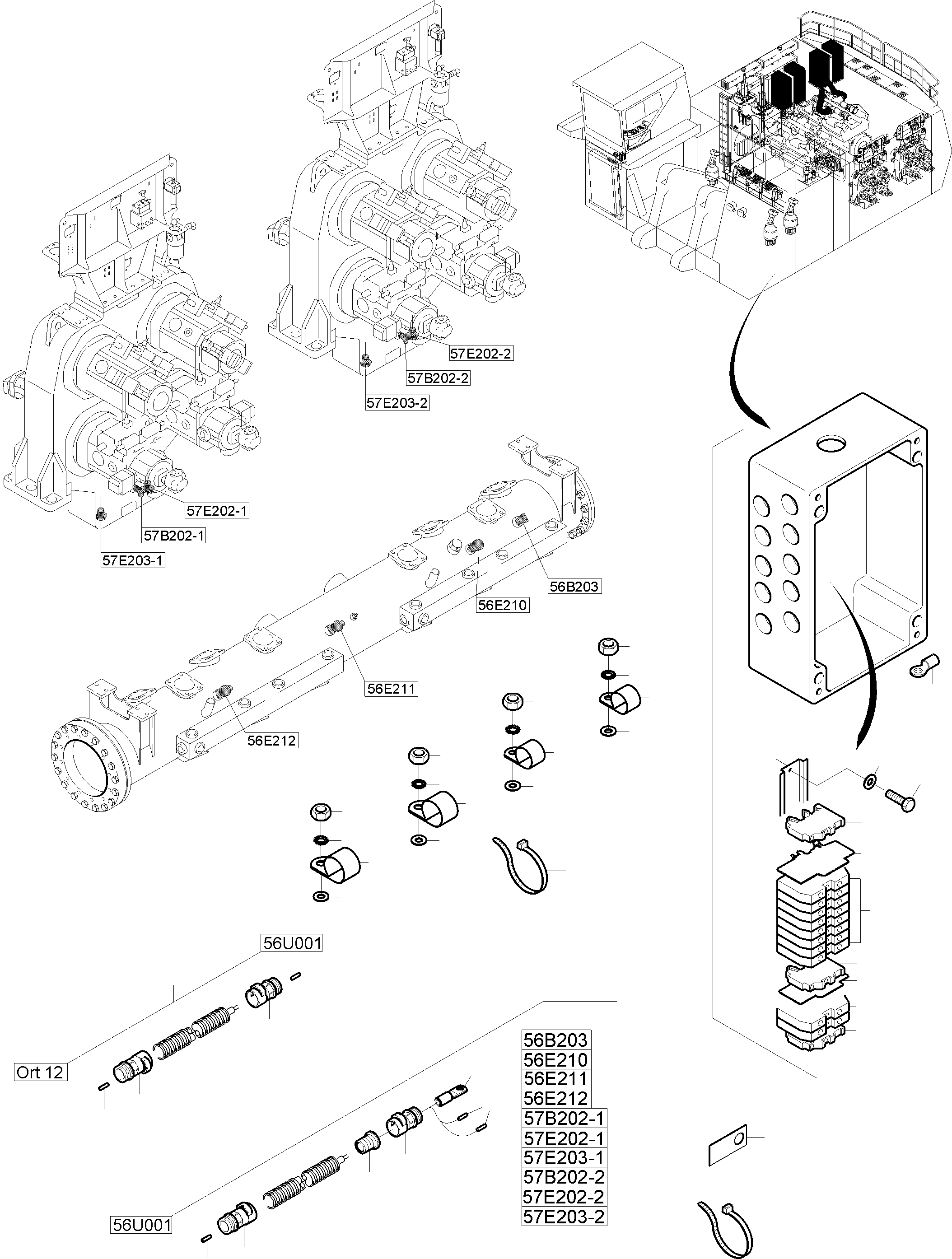 Harness ORT12-56U001 100 830 42 KOMATSU