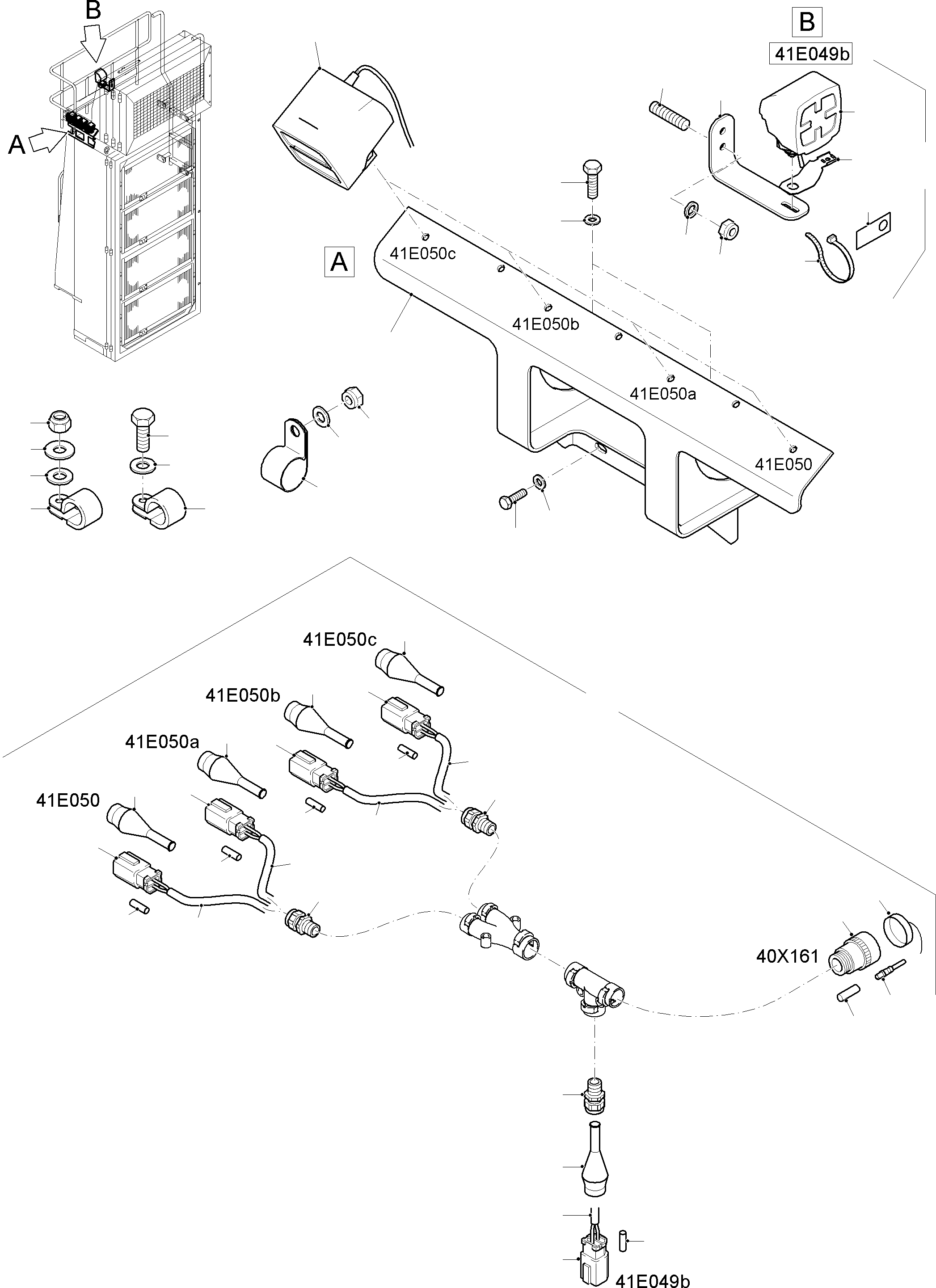 Harness - lighting equipment-oil cooler 100 625 42 KOMATSU