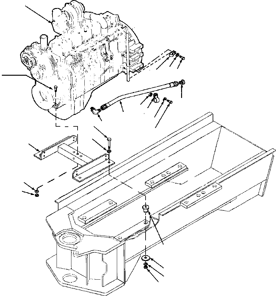 SUPPORT WELDMENT, ENGINE 1435 747 H91 KOMATSU