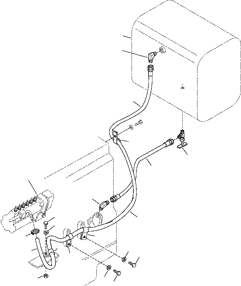 HOSE, RETURN 1437 941 H1 KOMATSU