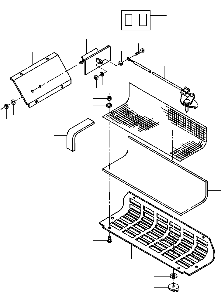 DECAL - AIR RECIRCULATION CONTROL 1430 042 H2 KOMATSU
