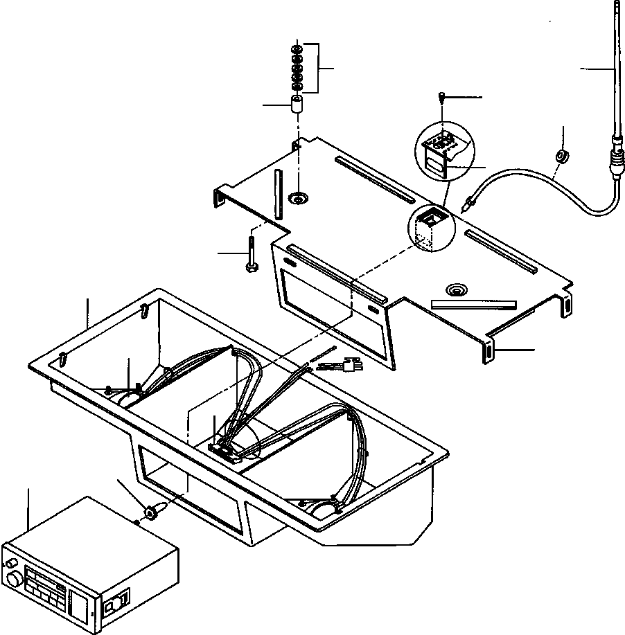 RADIO ASSEMBLY, AM/FM STEREO 1437 024 H91 KOMATSU
