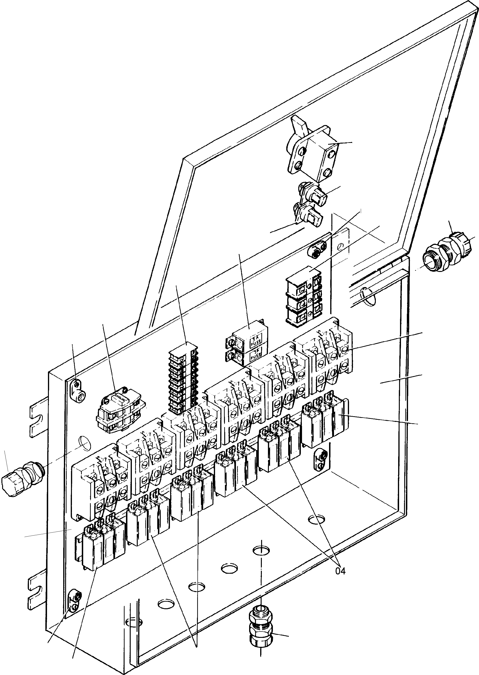 Switch box fig-nos. 02-15 634 971 40 KOMATSU