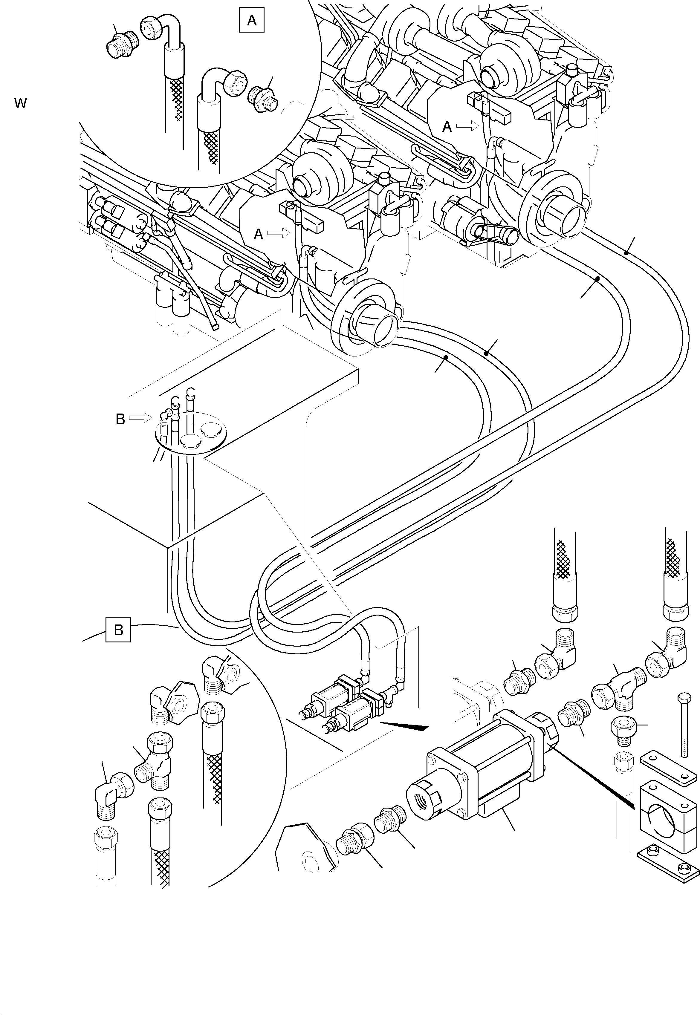 Hose assy. DN 25x6100 513 976 98 KOMATSU