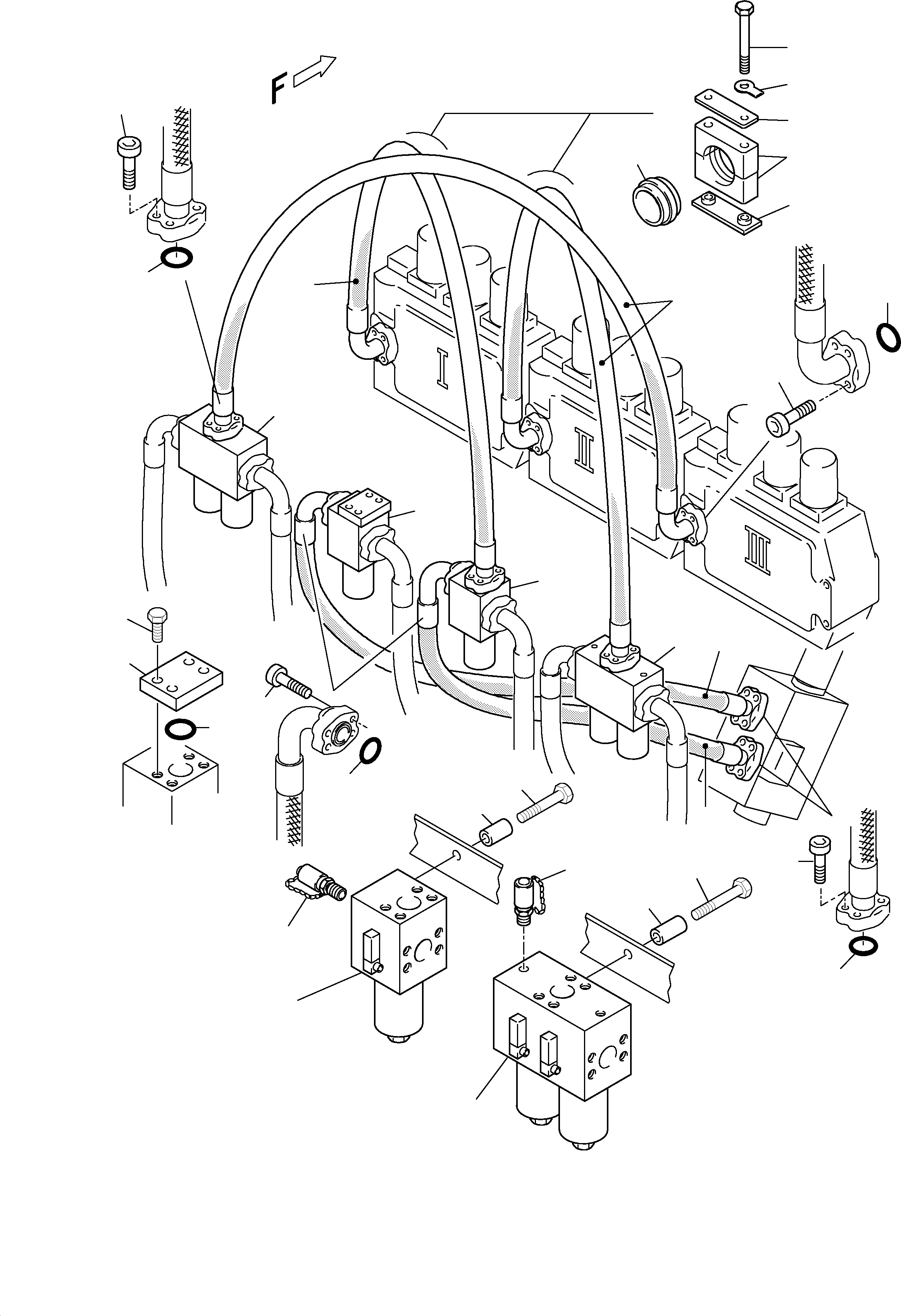 Hose assy. DN 40 x 1285 653 697 40 KOMATSU