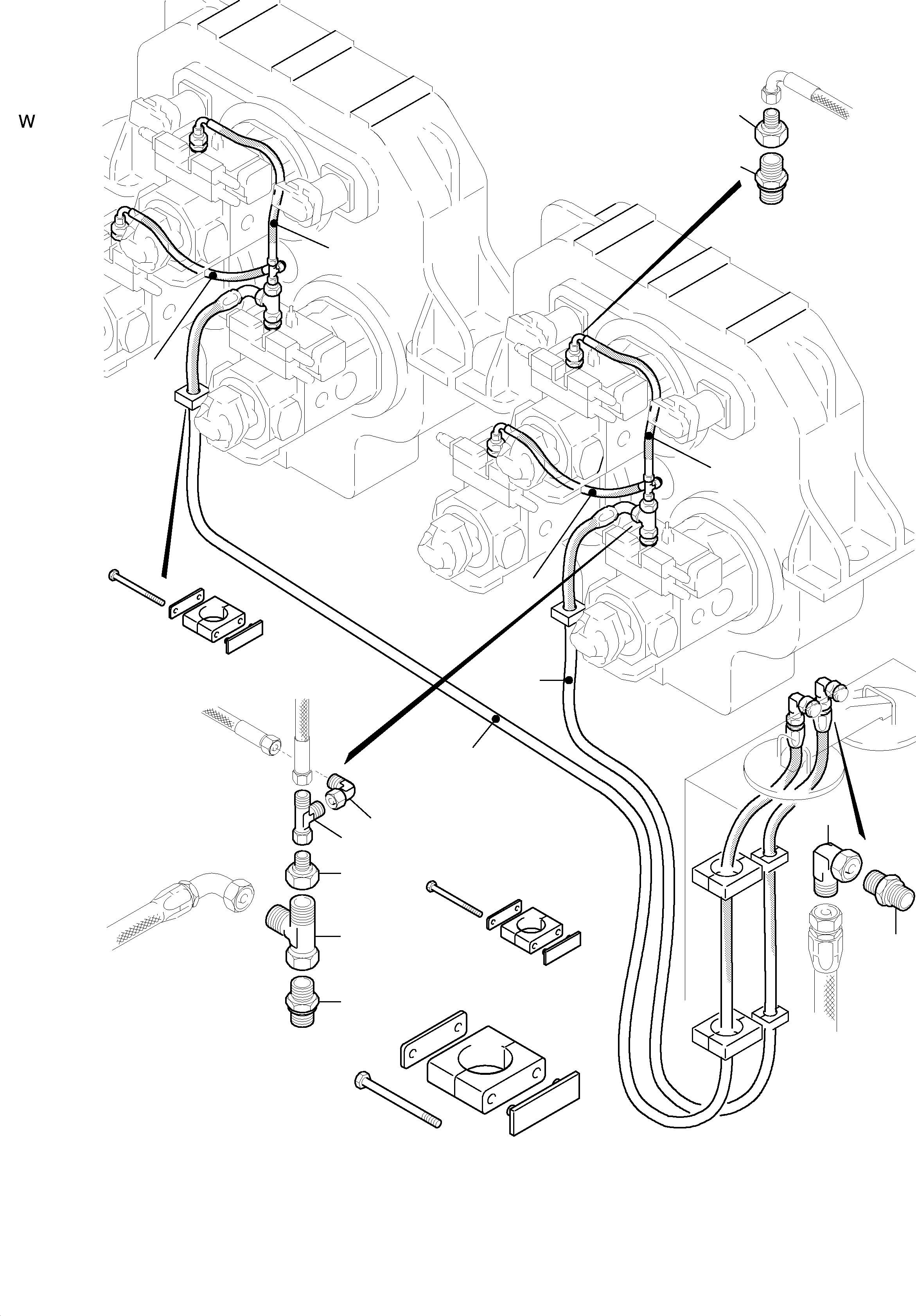 Hose assy. DN 40 x 4800 513 843 98 KOMATSU