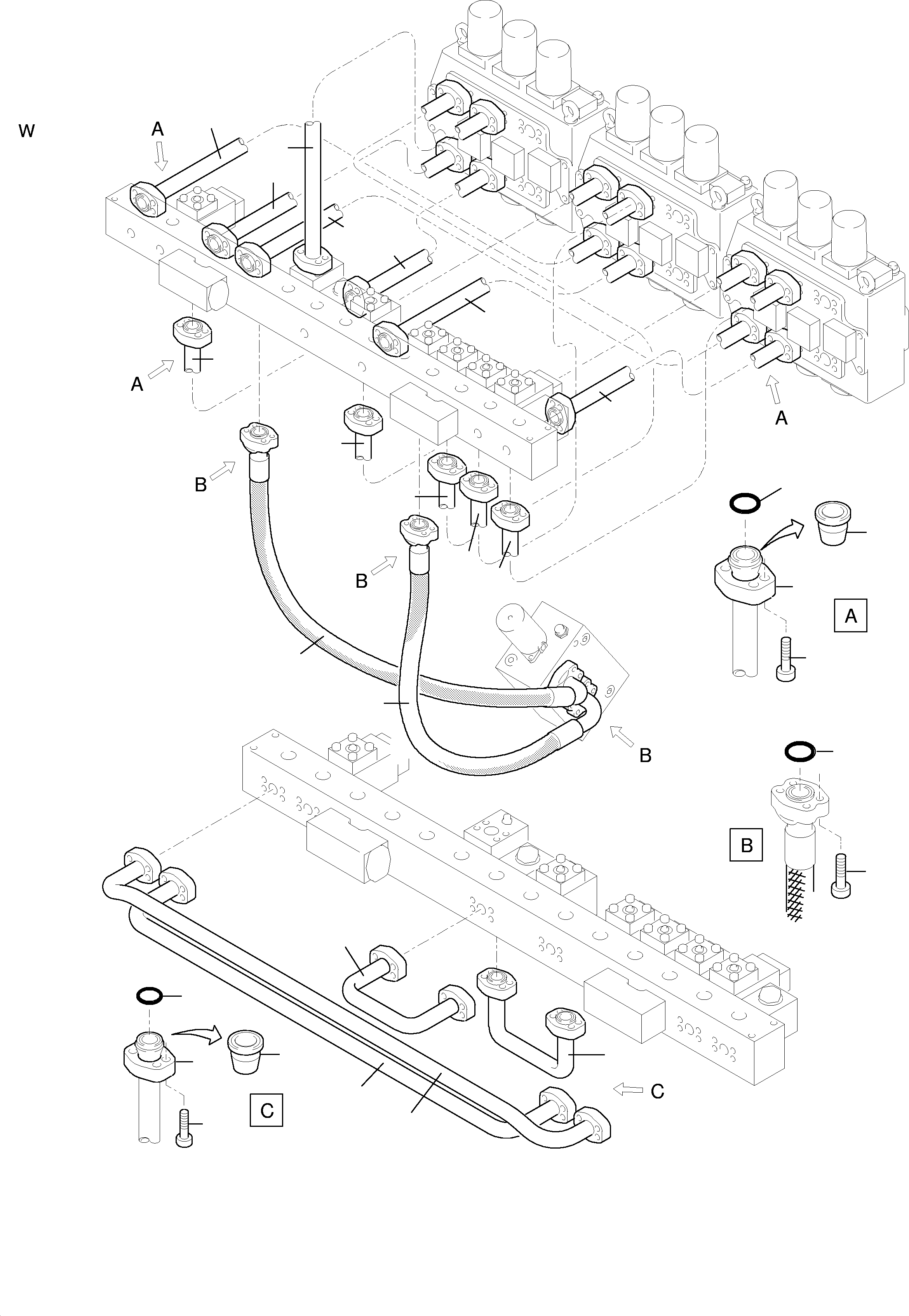 Hose assy. DN 40x1835 653 694 40 KOMATSU