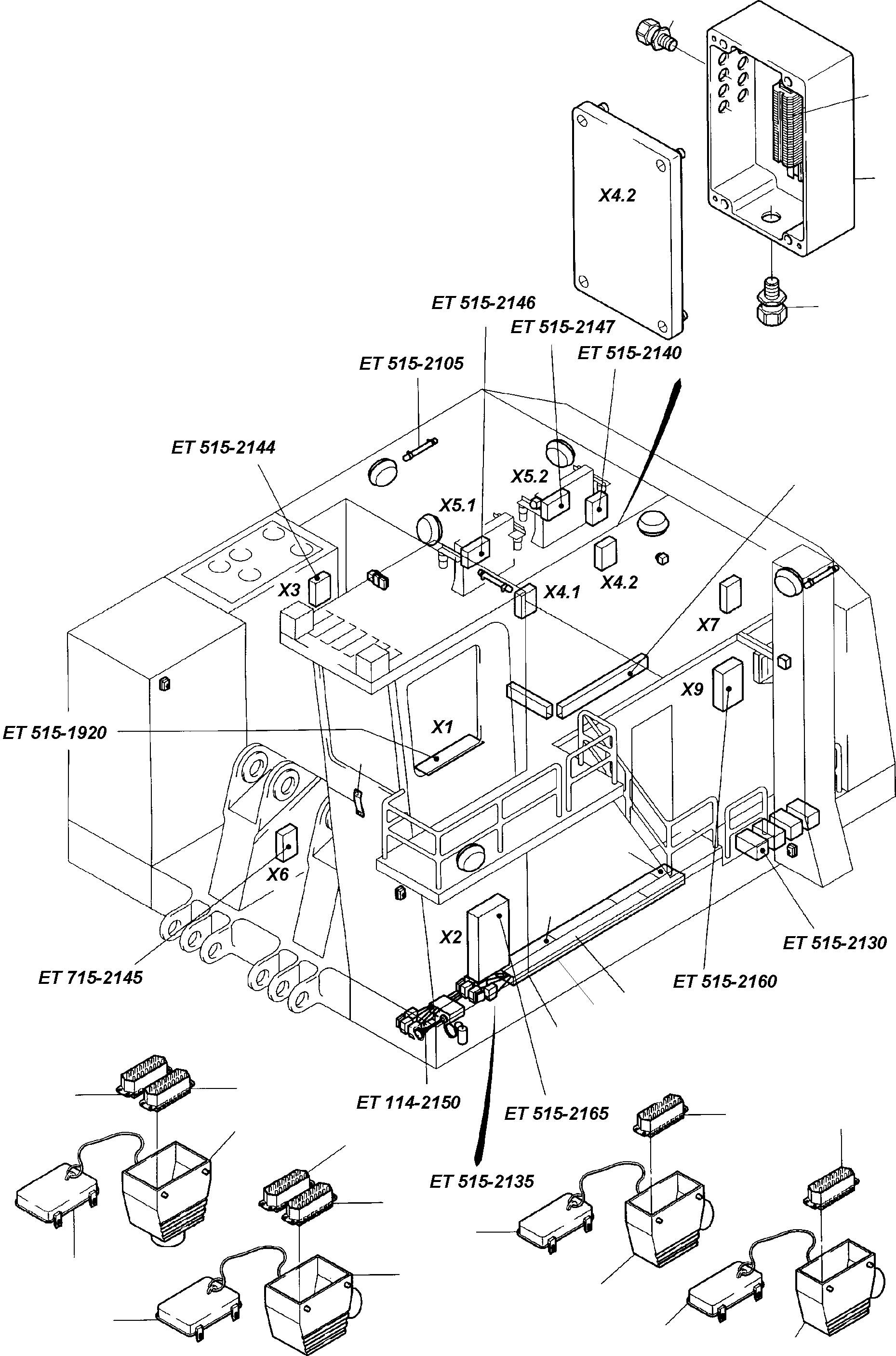 Harness X2-X6                    (serial-no. 15 003) 769 337 73 KOMATSU
