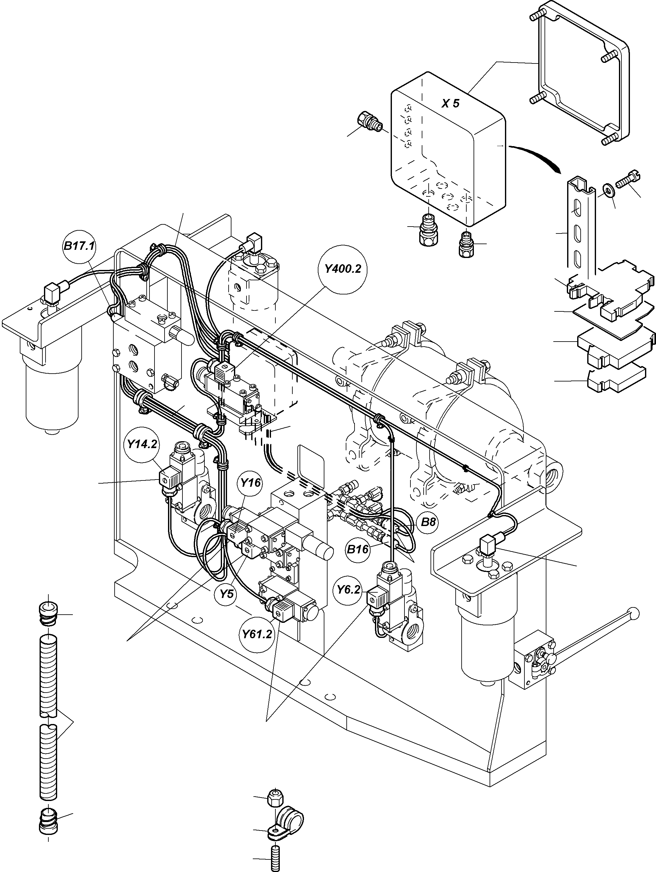 Junction box assy. 795 914 73 KOMATSU