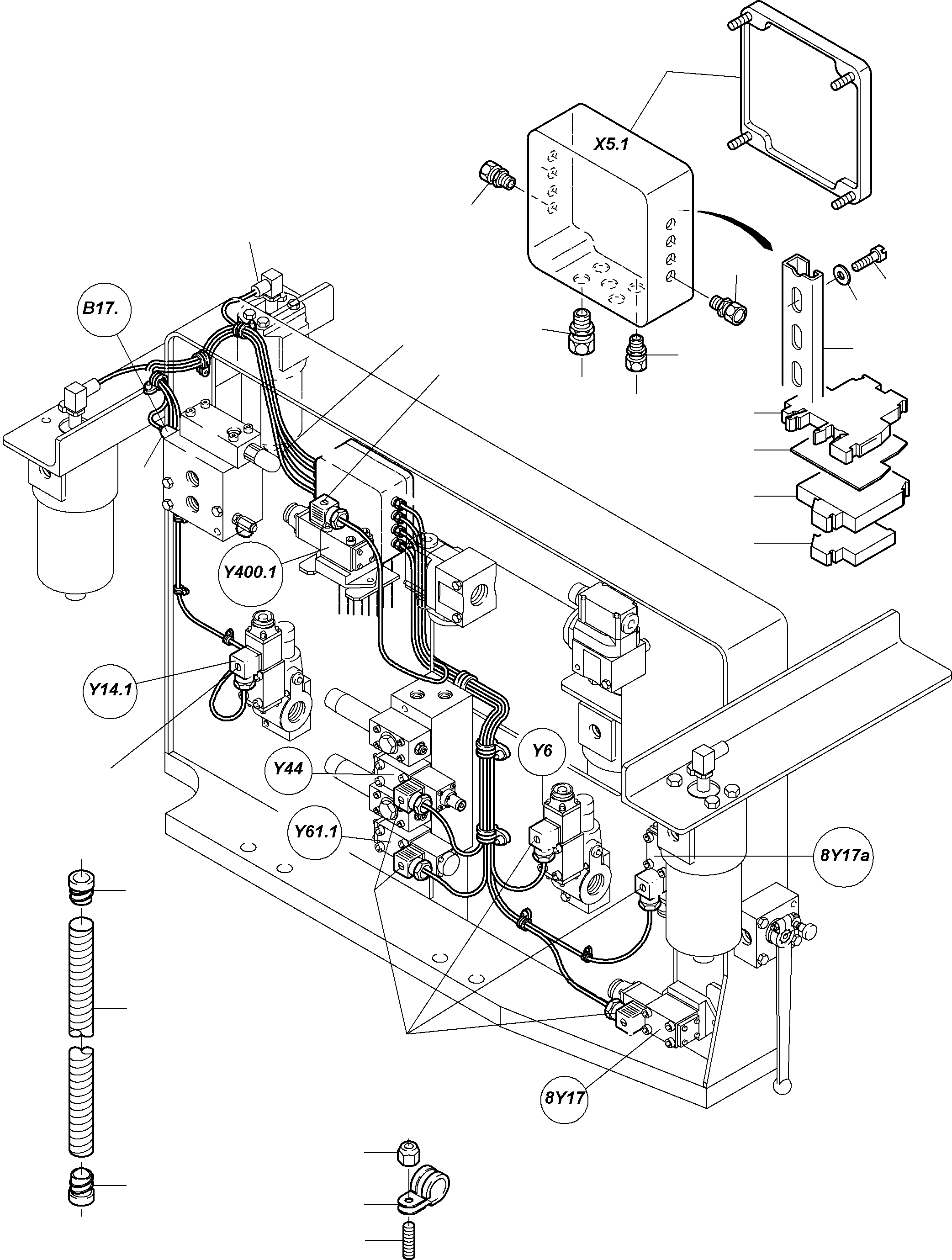 Junction box assy. 795 915 73 KOMATSU