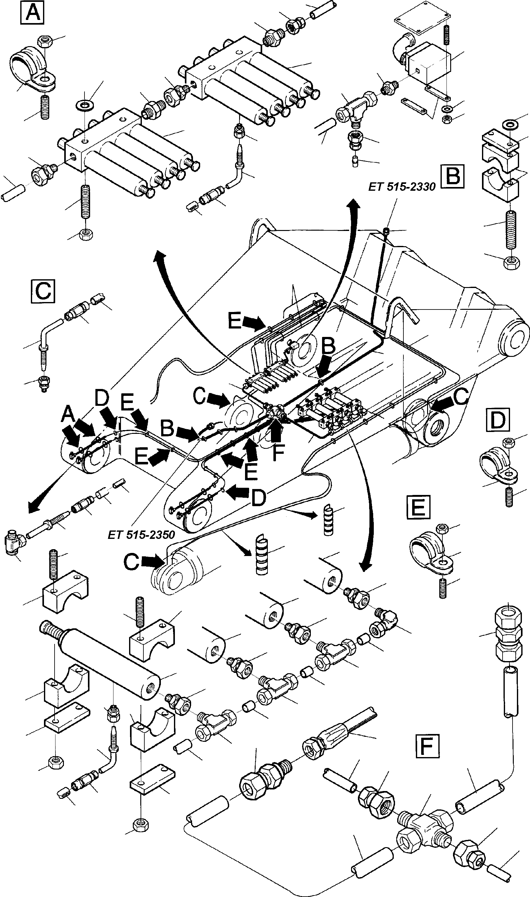 Труба в сборе ø 25 653 121 40 KOMATSU