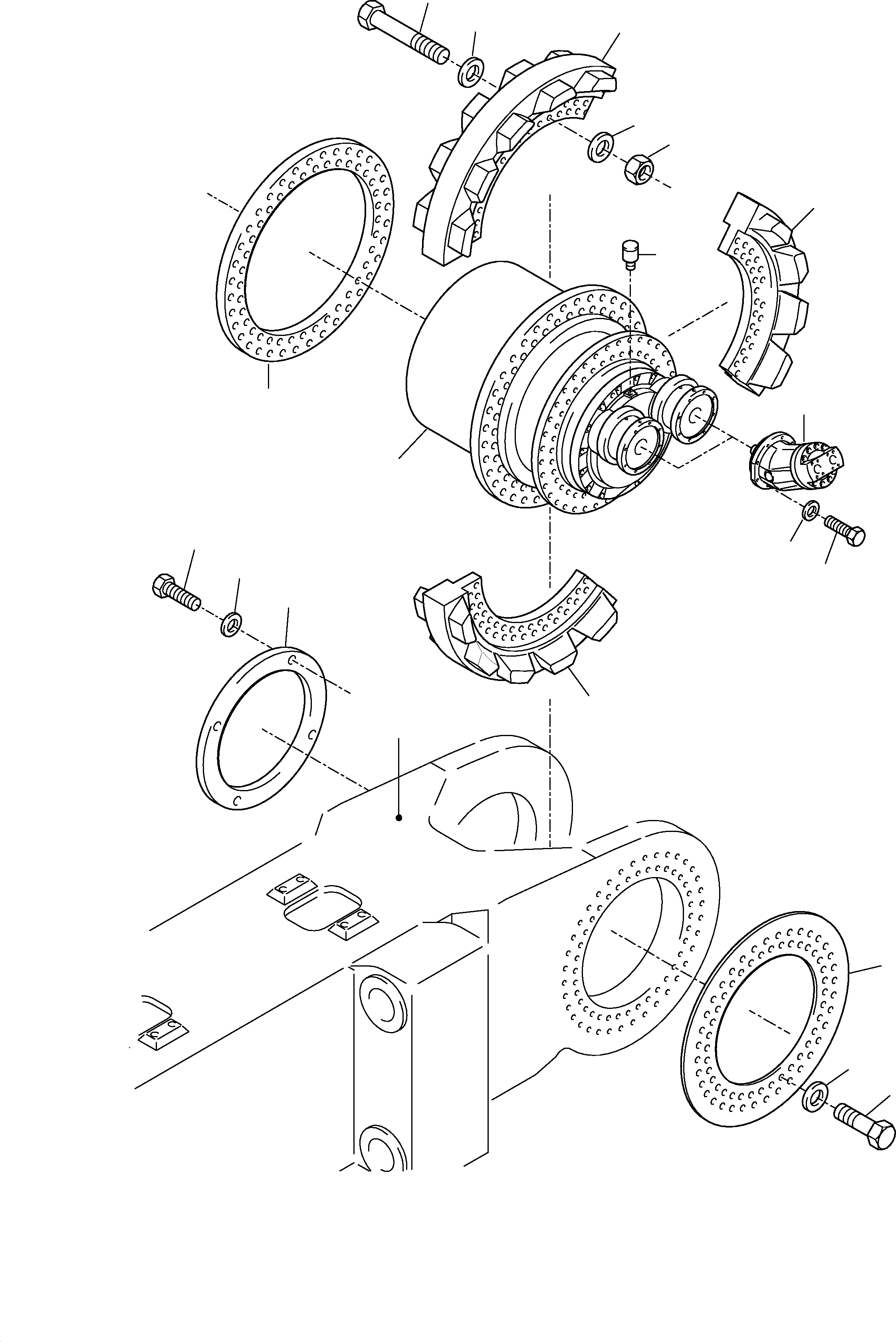 Drive sprocket ring 643 970 40 KOMATSU