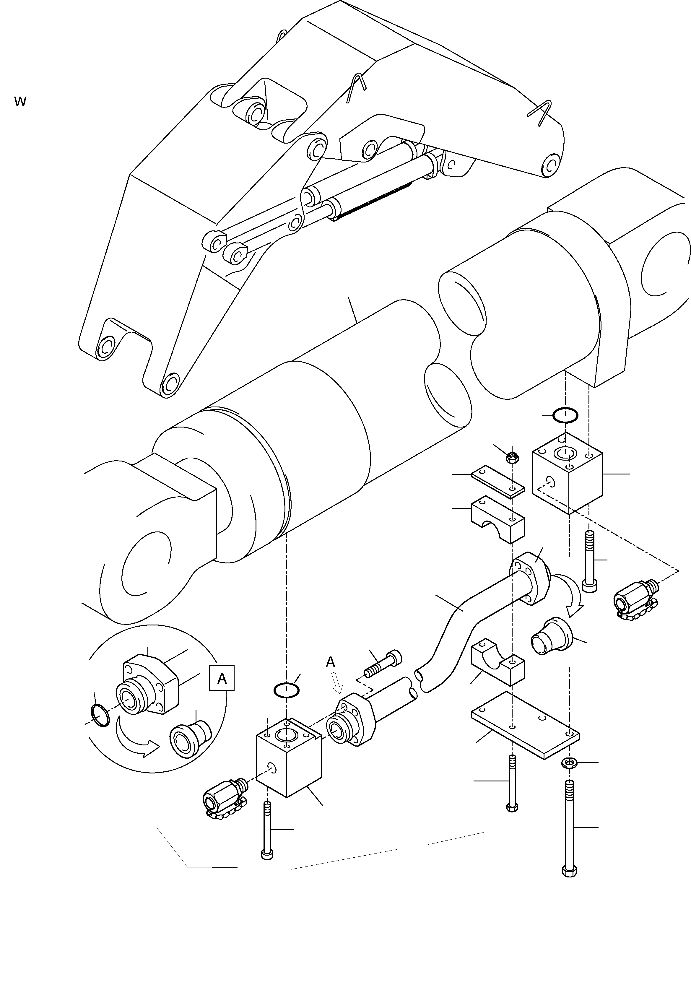 Piping, assy. fig-nos. 04-22 636 522 40 KOMATSU
