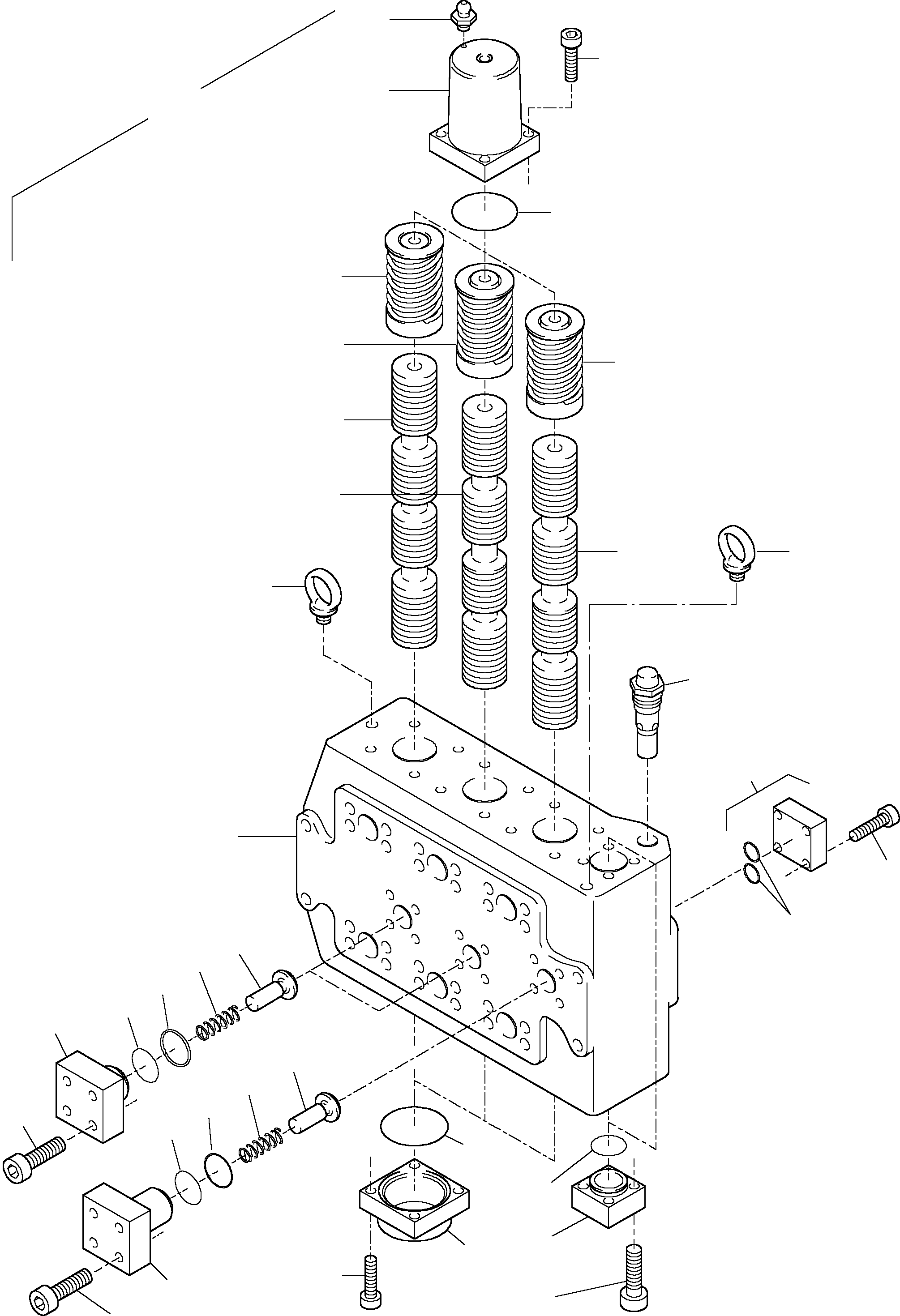 Tripple control block assy. 654 464 40 KOMATSU