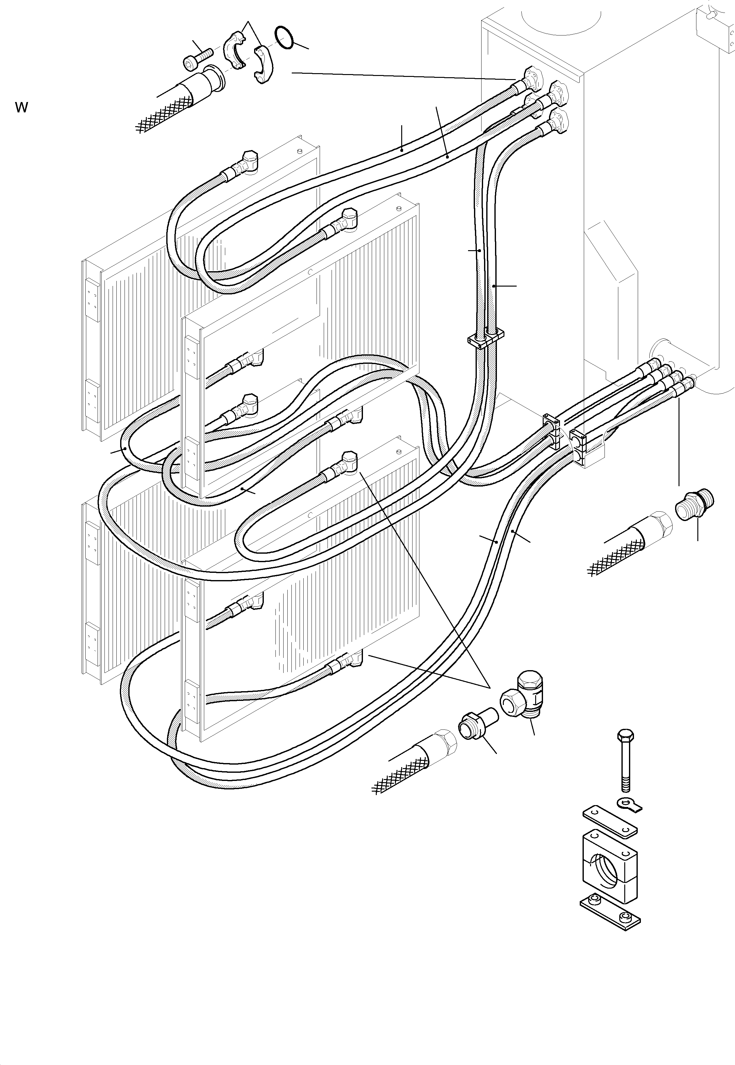 Hose assy DN 40x3100 513 438 98 KOMATSU