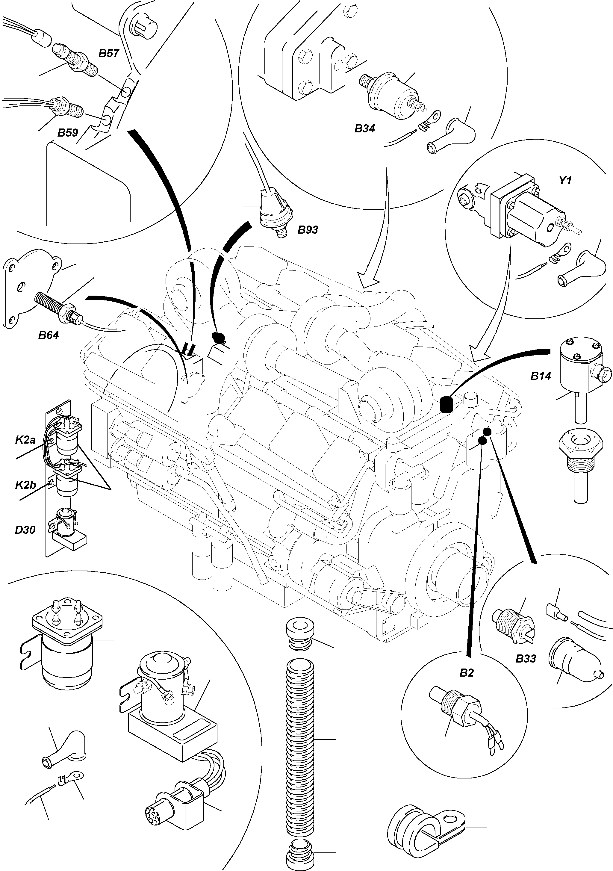 Pressure switch 0.17 bar C36 287 50 KOMATSU