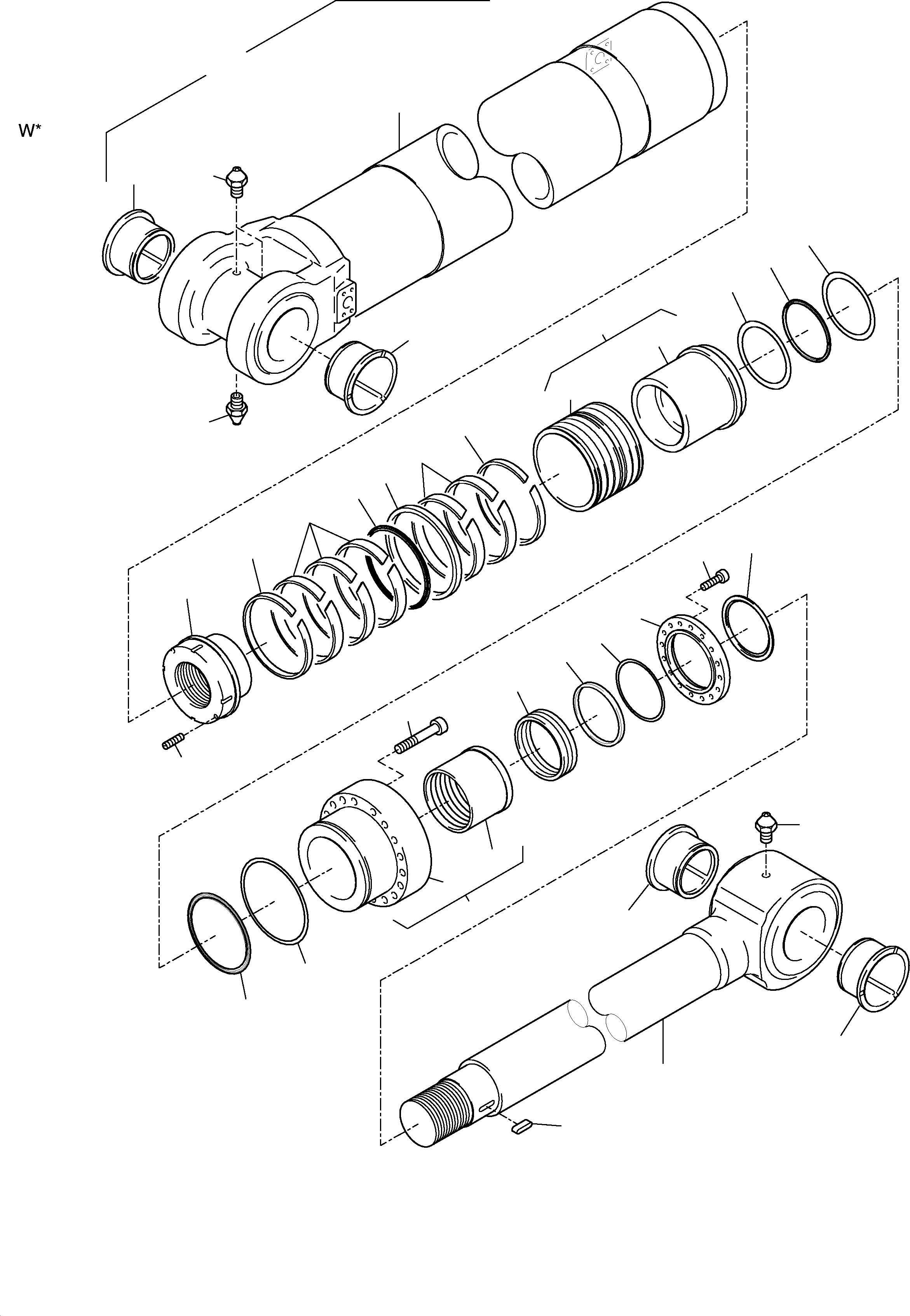 Seal kit for sealing flange fig-nos: 17,18,23 and 27 997 554 KOMATSU