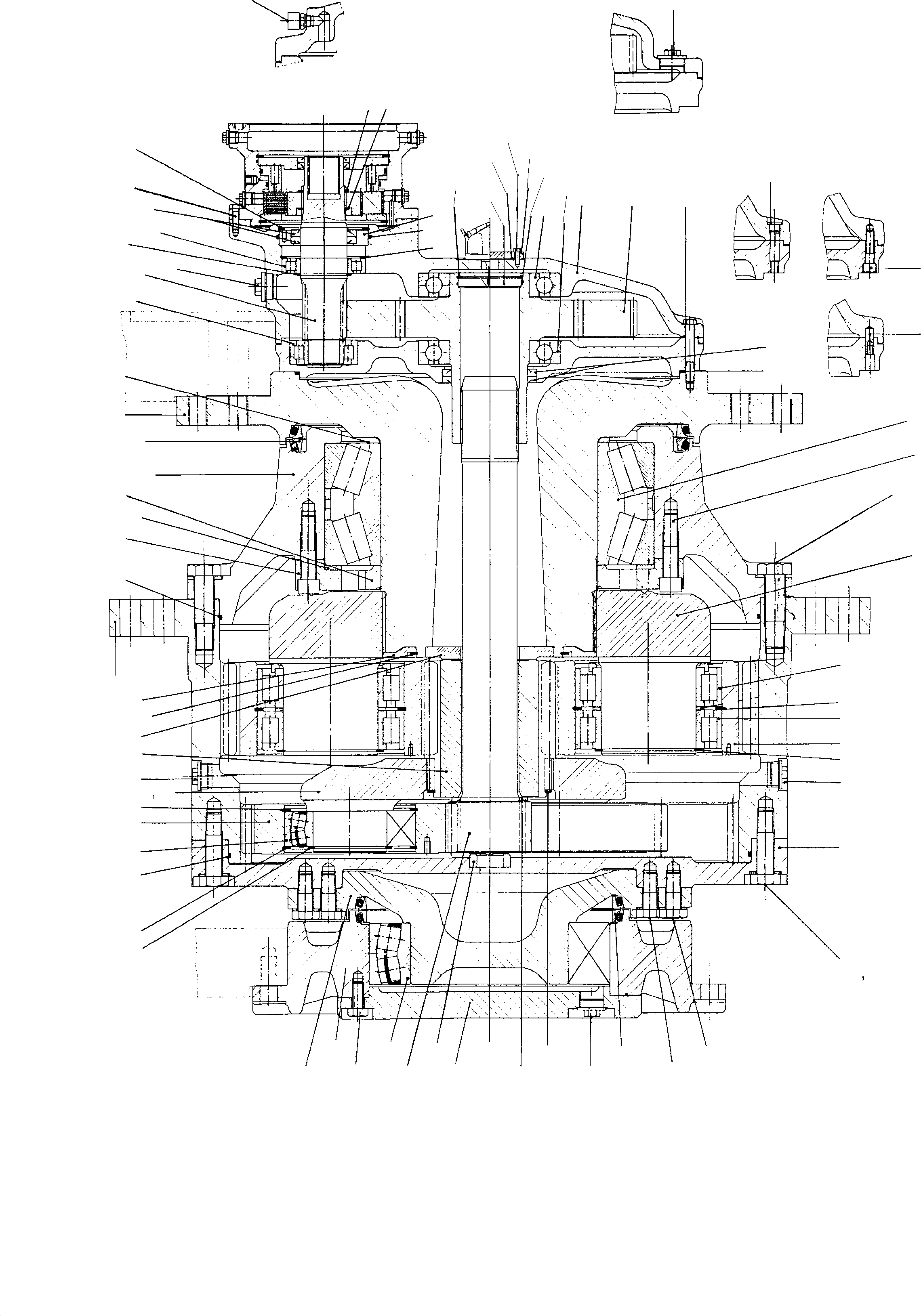 Planet carrier assy consist of Pic-No. 06, 08 16, 36, 54, 56 u. 58 768 308 73 KOMATSU