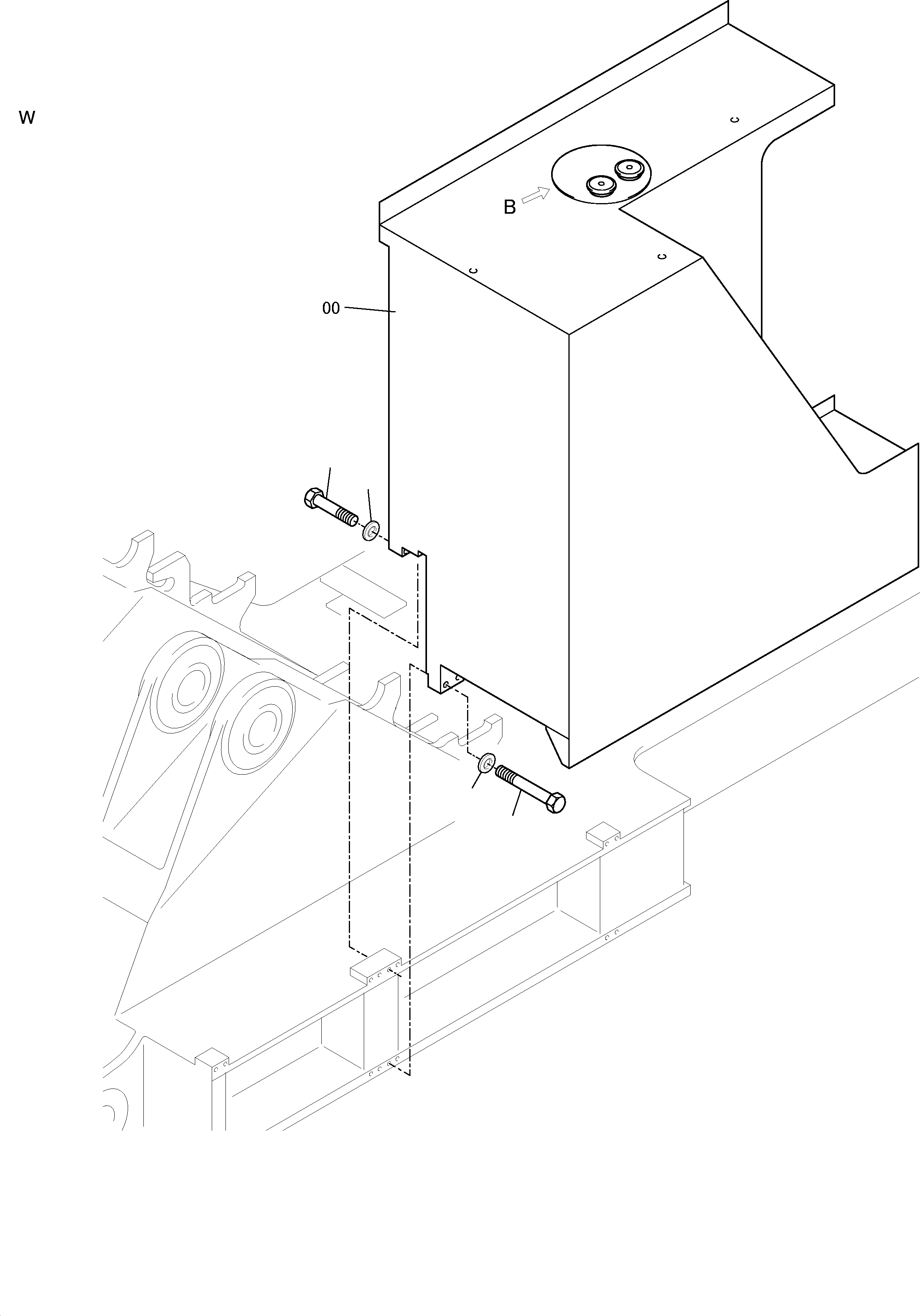 Pipe mounting 650 800 40 KOMATSU