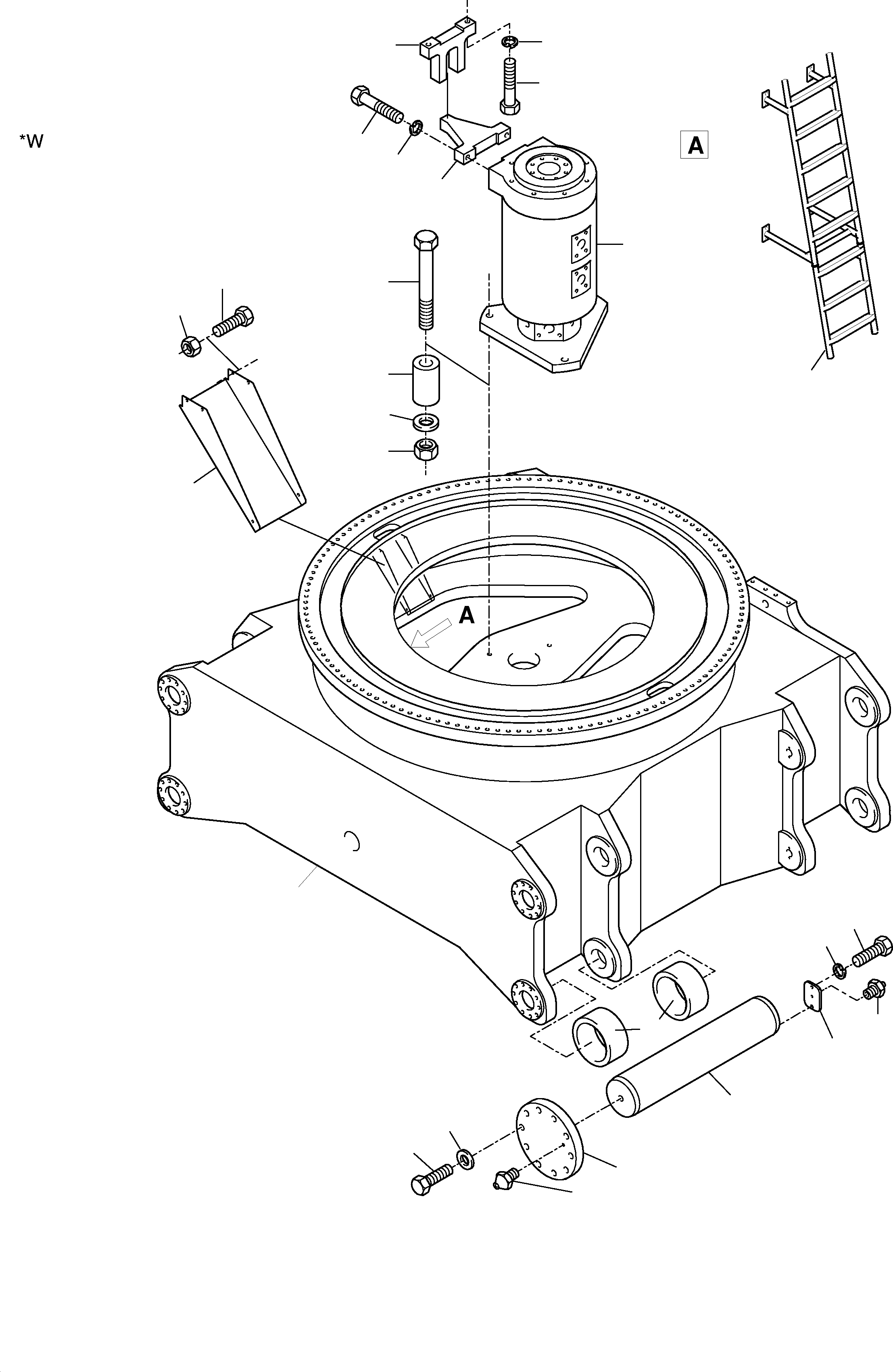 Ladder assy 650 355 40 KOMATSU