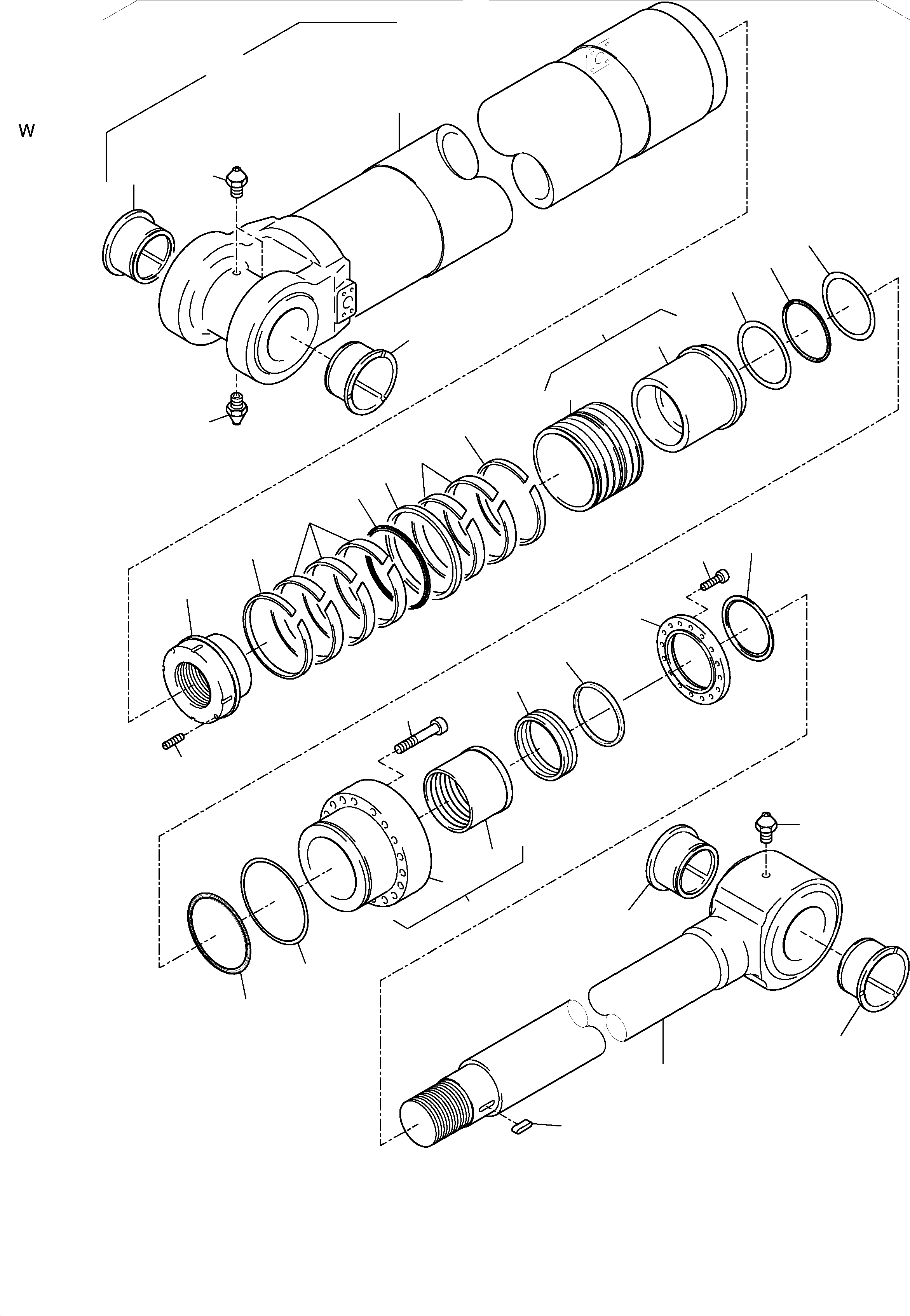 Sealing flange fig-nos: 20 and 21 (finish work after bush is installed) 891 892 40 KOMATSU
