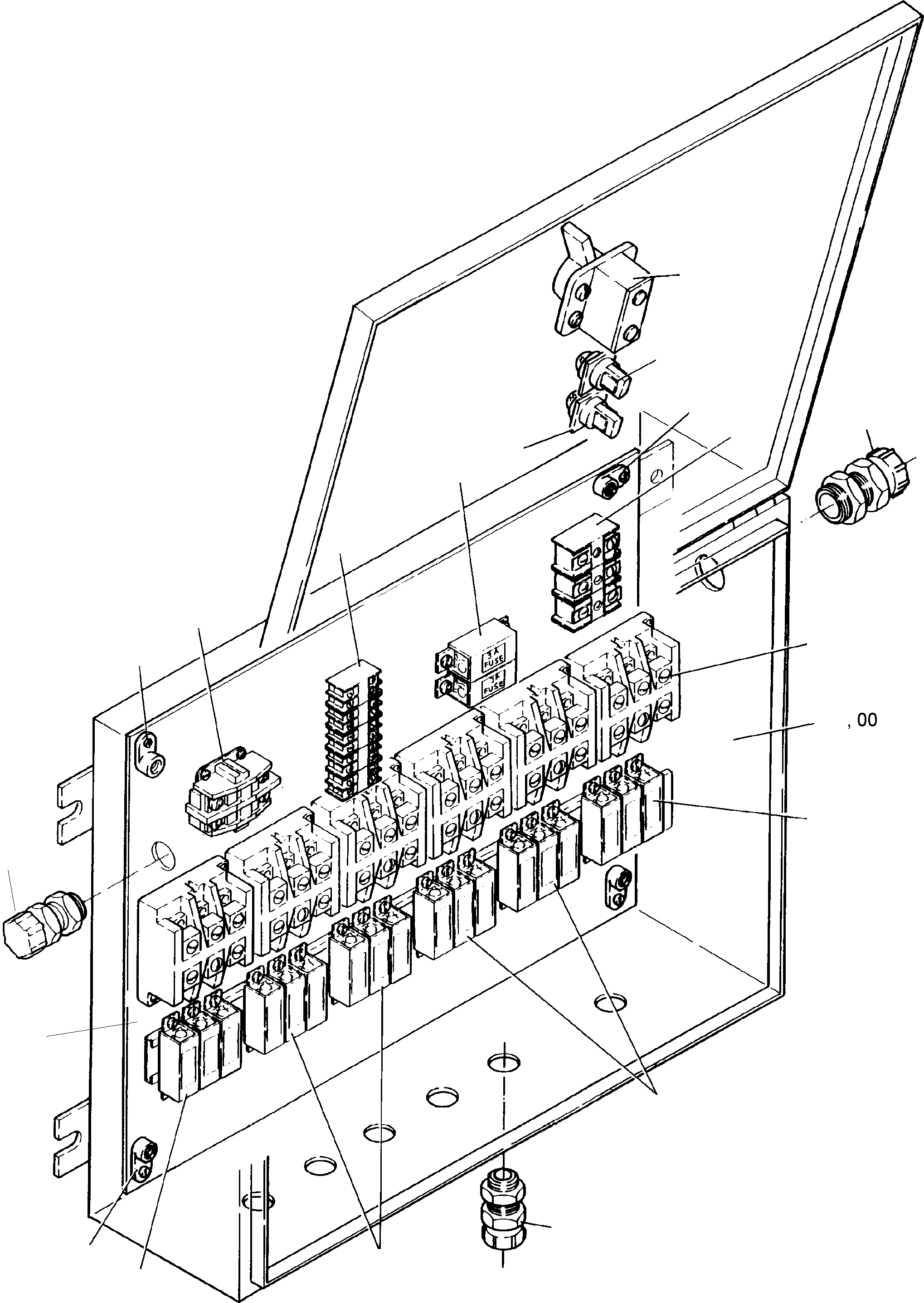 Switch box fig-nos. 01-15 490 598 40 KOMATSU
