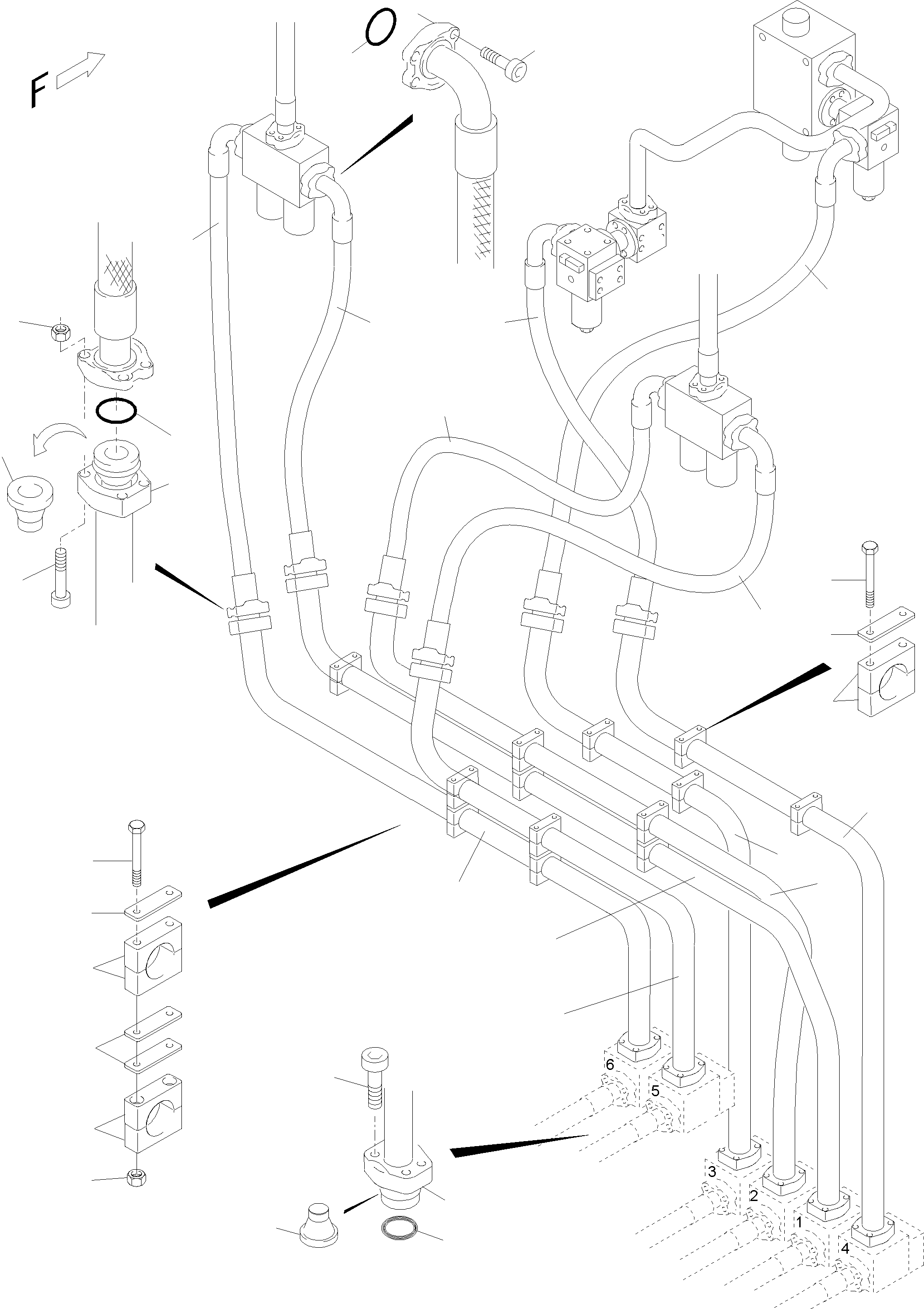 Hose assy DN 50 x 2100 940 587 40 KOMATSU