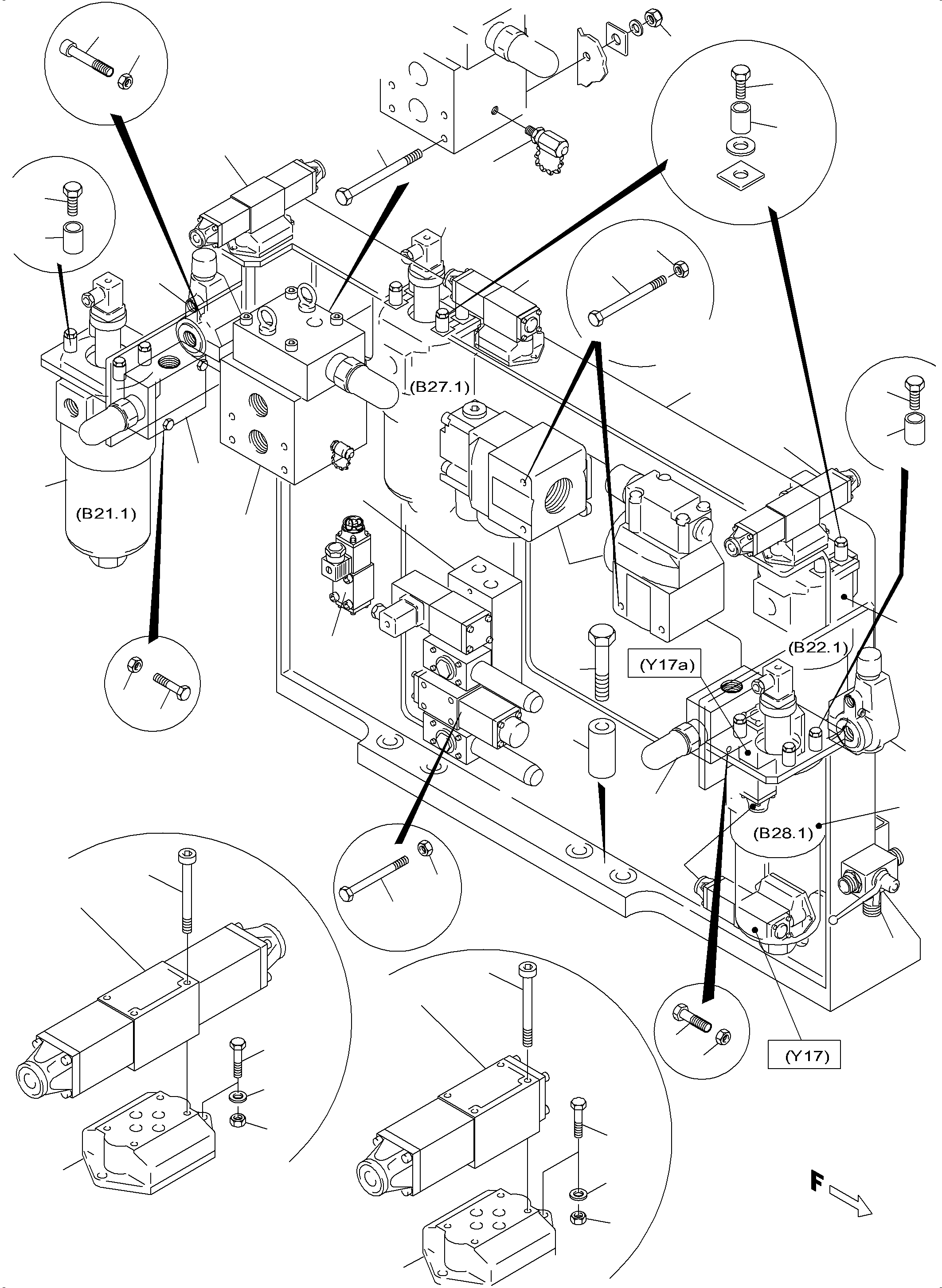 Control plate, rear 913 557 40 KOMATSU