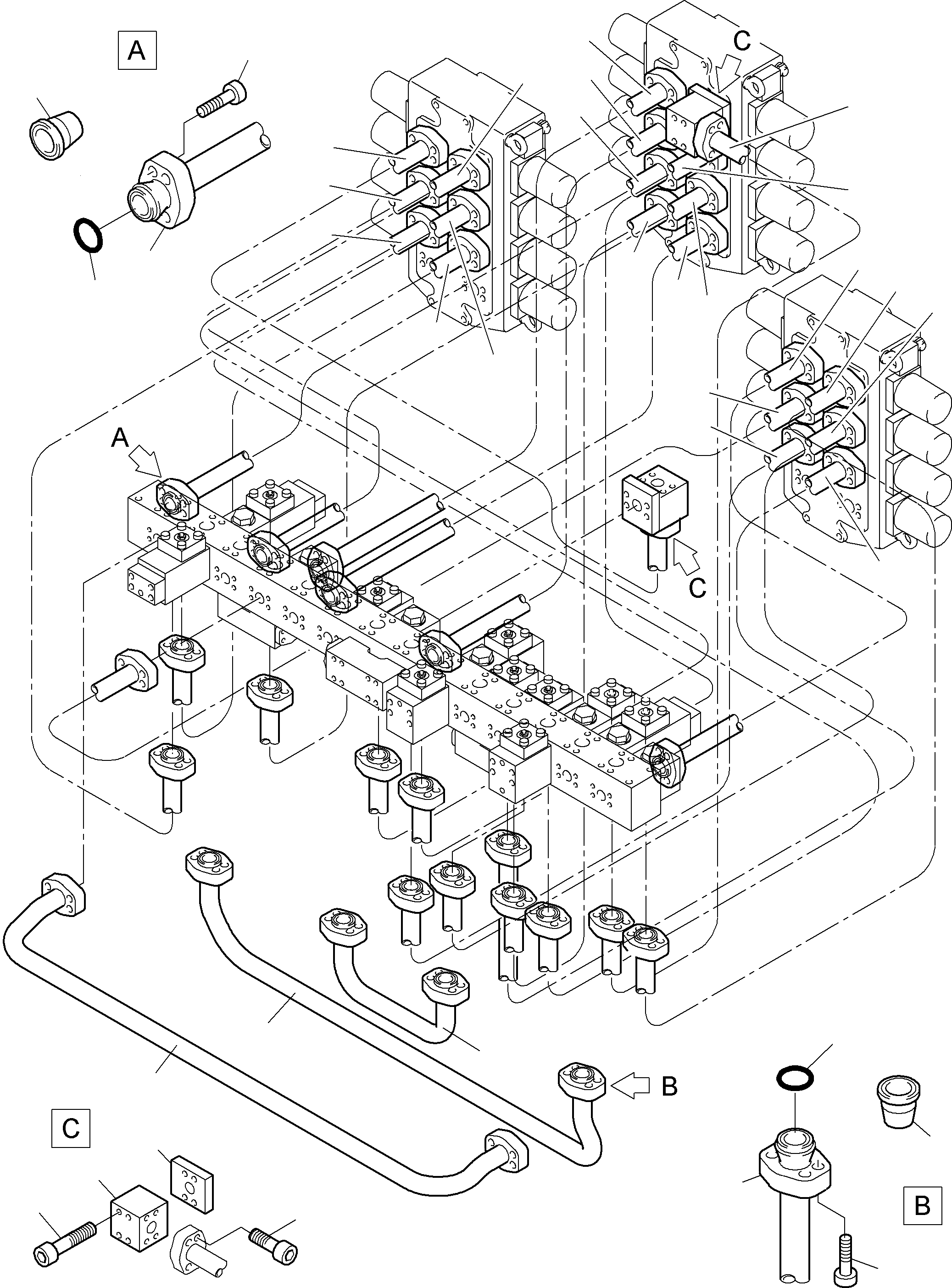 Труба в сборе ø 65 768 955 73 KOMATSU