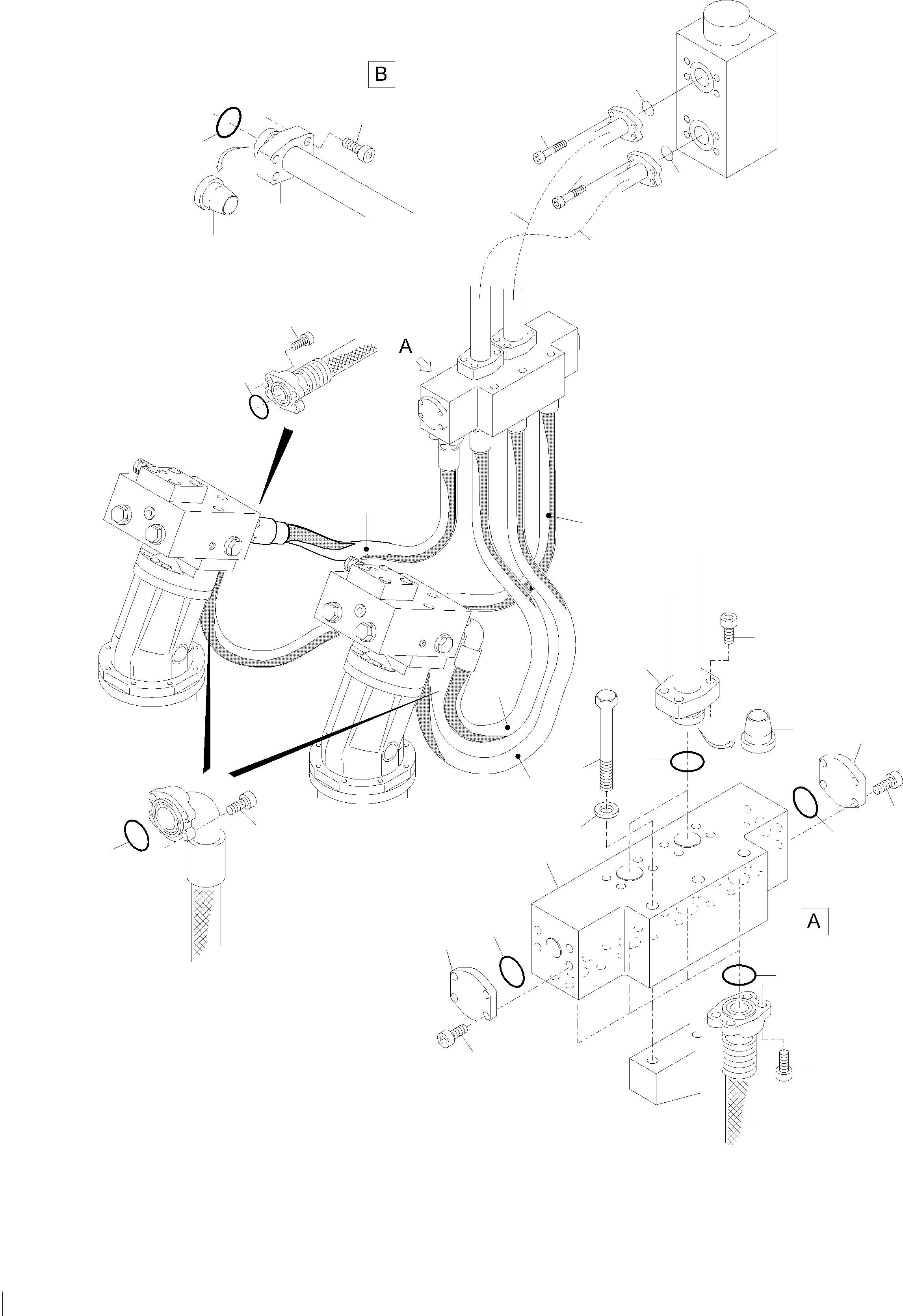 Hose assy. DN 40x2100 940 770 40 KOMATSU