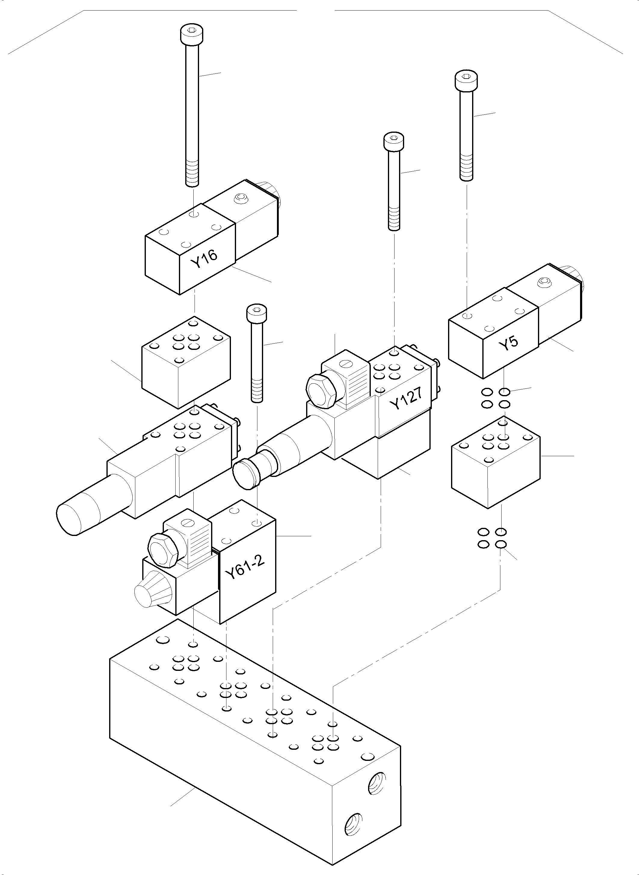 Multi-station manifold block assy. 913 572 40 KOMATSU