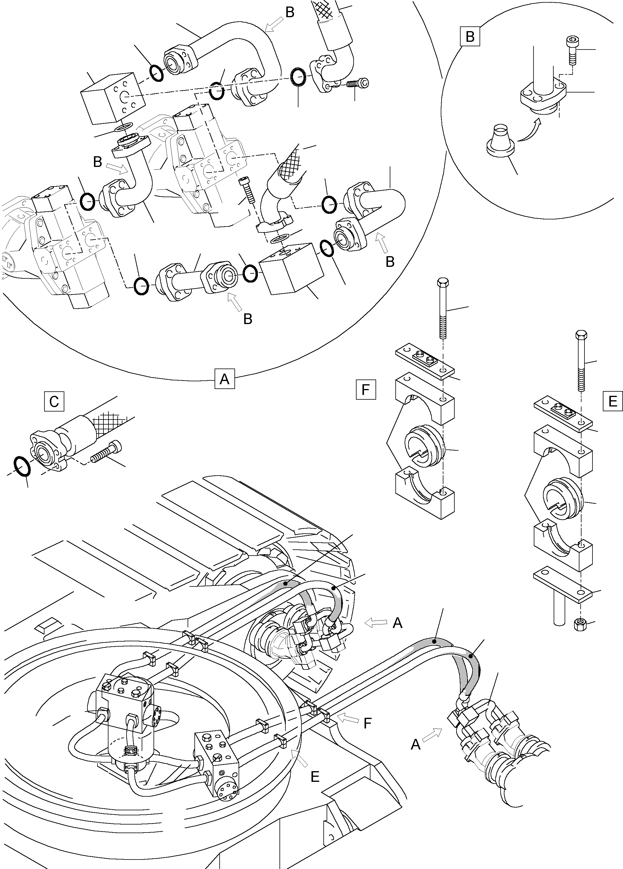 Pipe bracket 897 488 40 KOMATSU