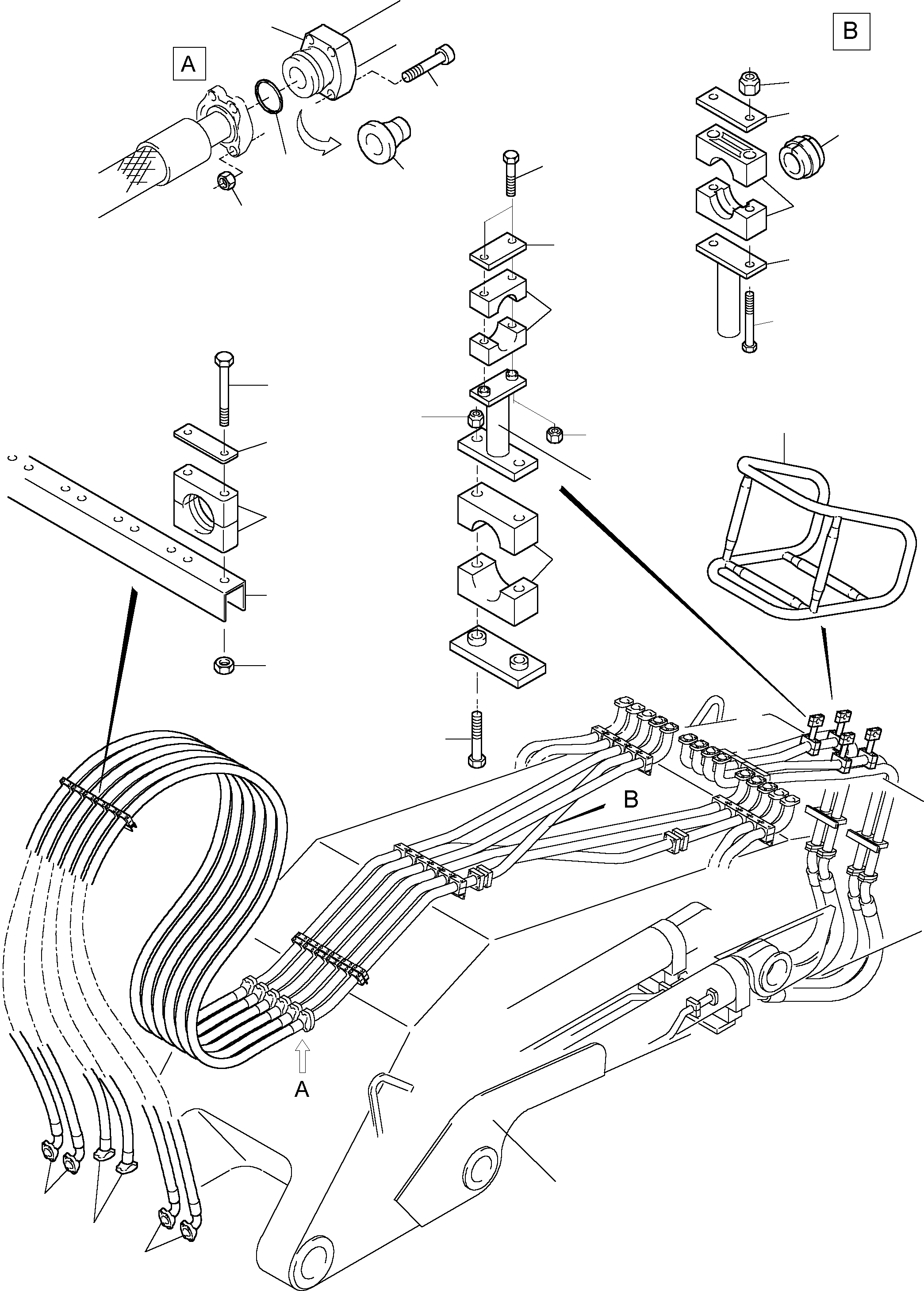Труба в сборе ø 65 792 145 73 KOMATSU