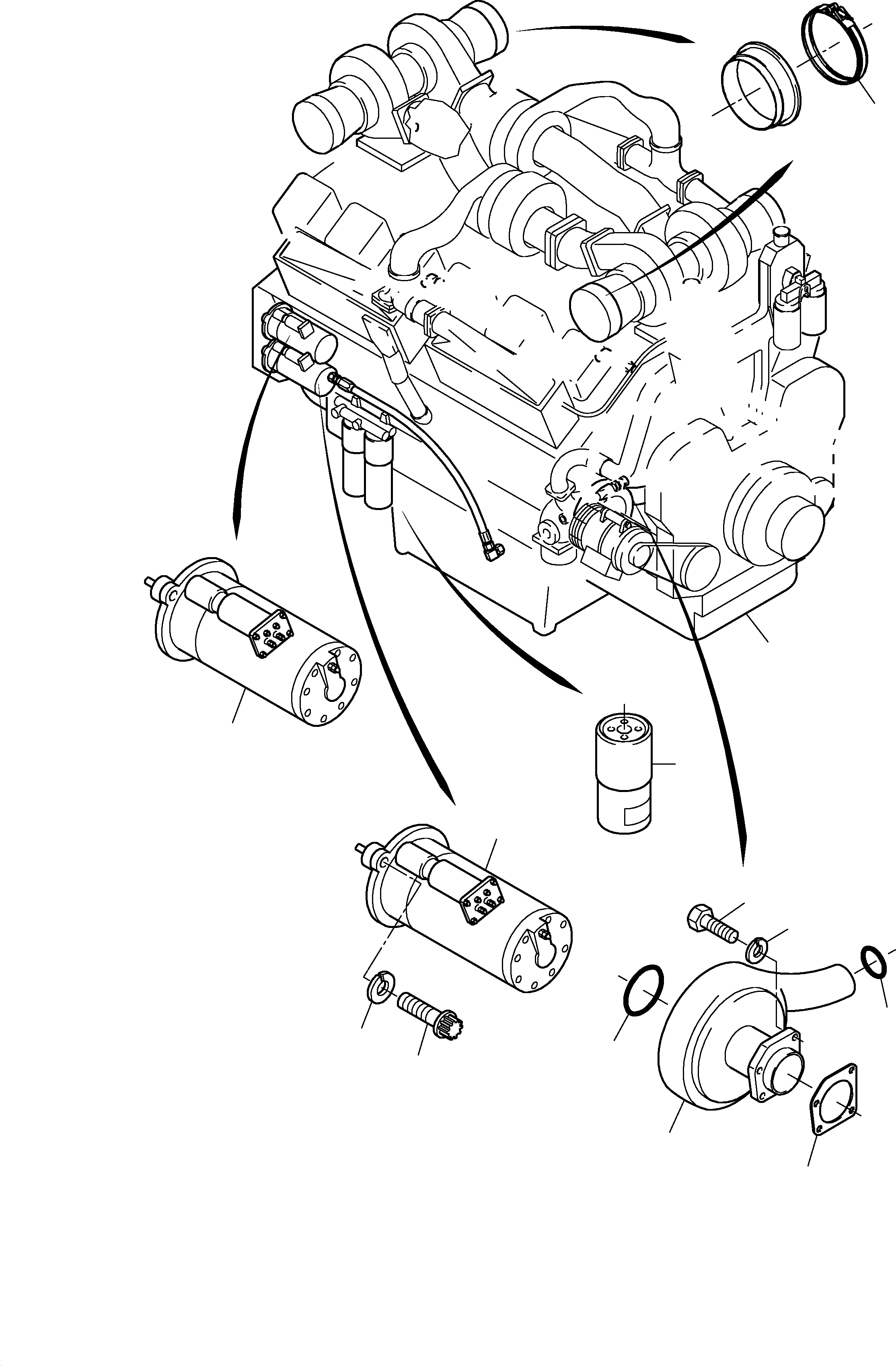 Diesel engine assy. 904 751 40 KOMATSU