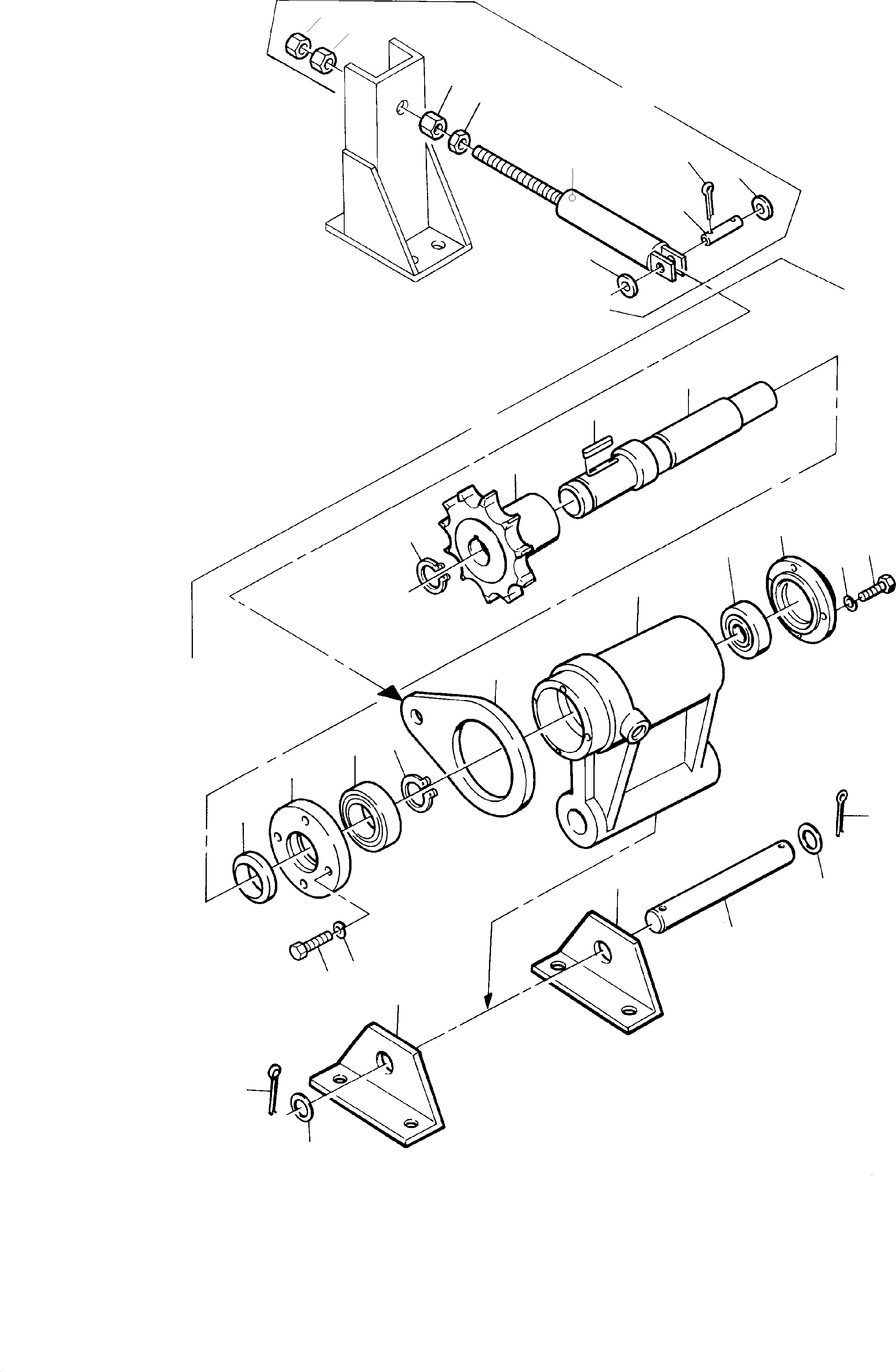 Tension arrangement 765 232 73 KOMATSU