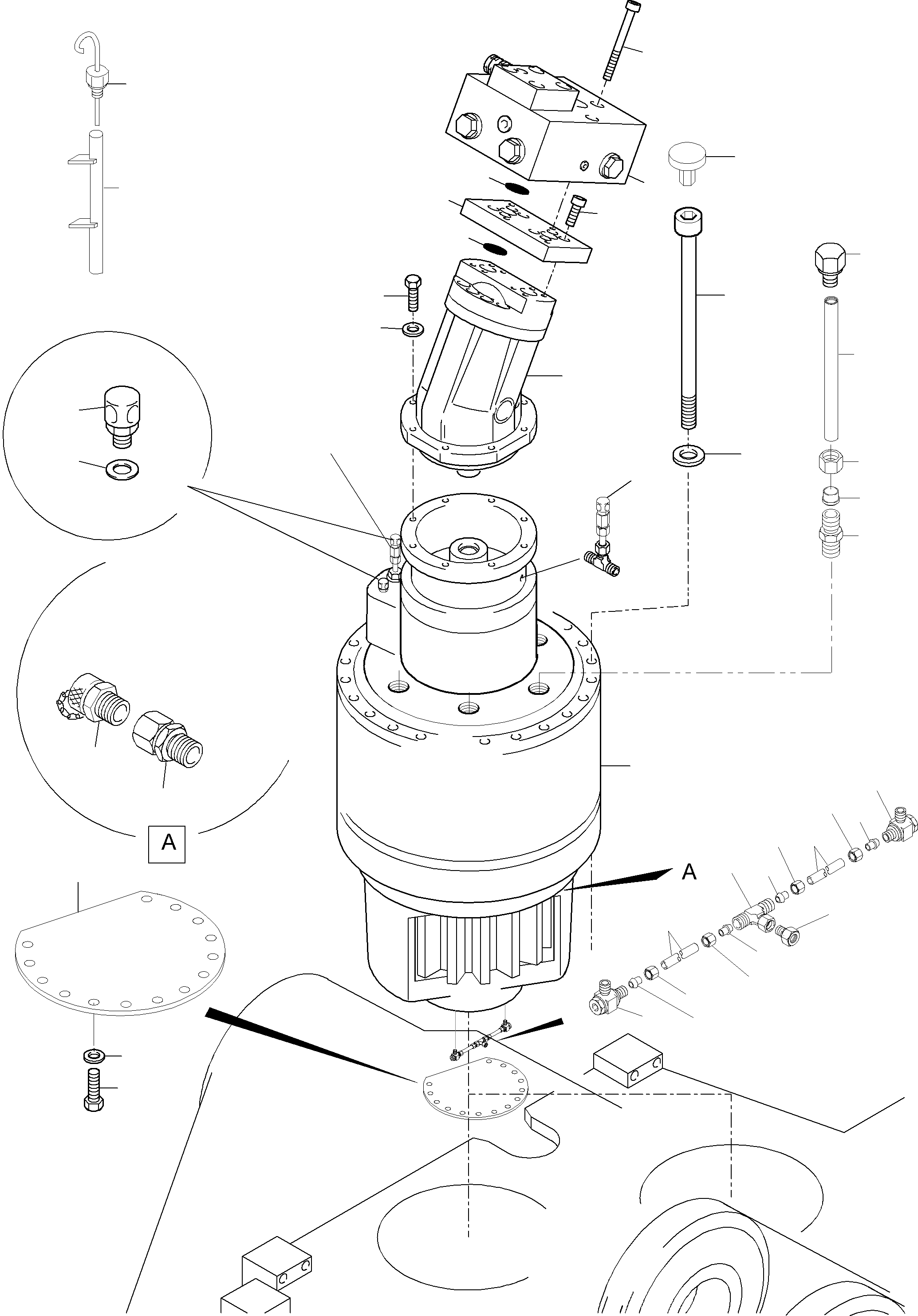 Bracket for Dipstick 925 828 40 KOMATSU